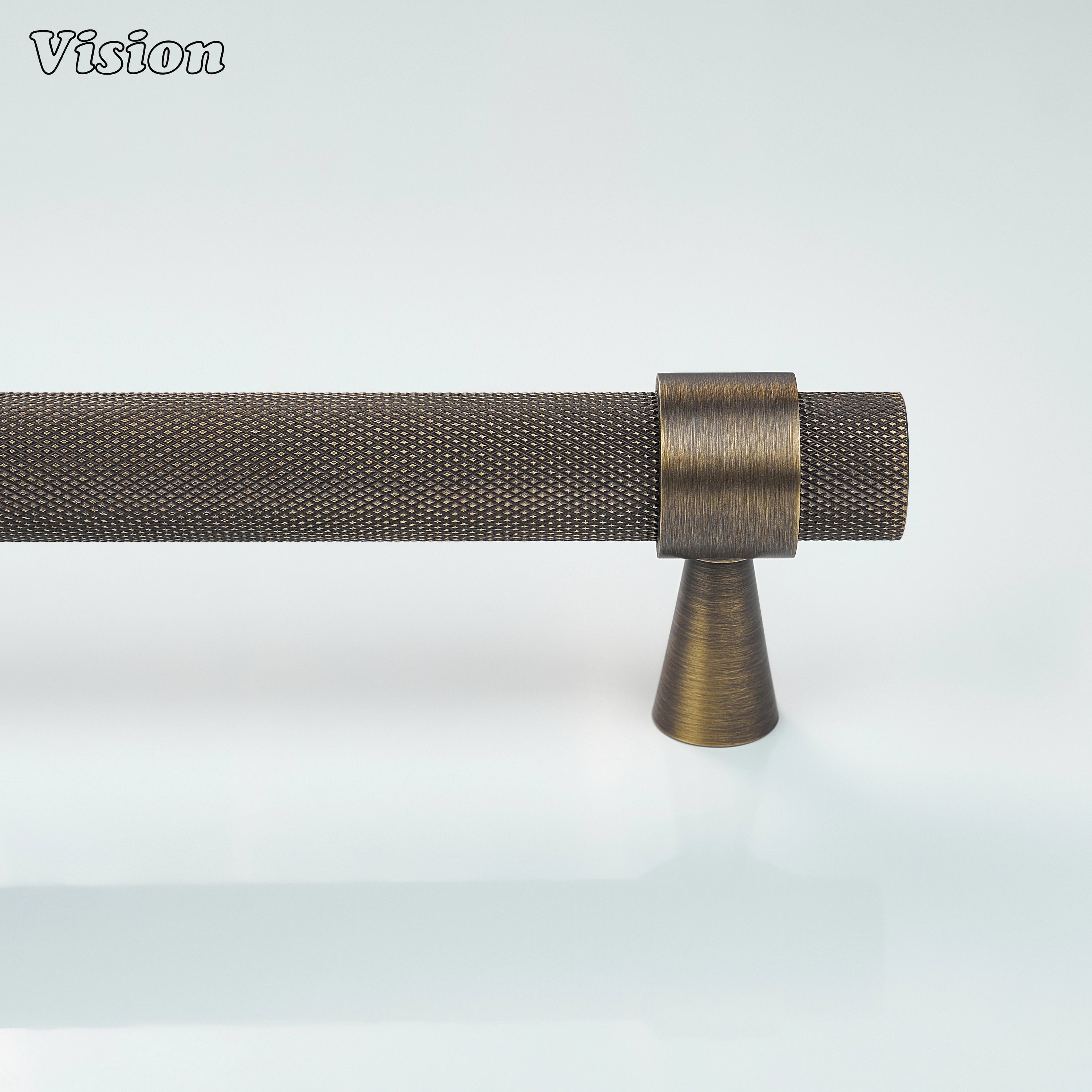 Antique Bronze textured brass appliance pull offering secure grip for heavy appliance doors.