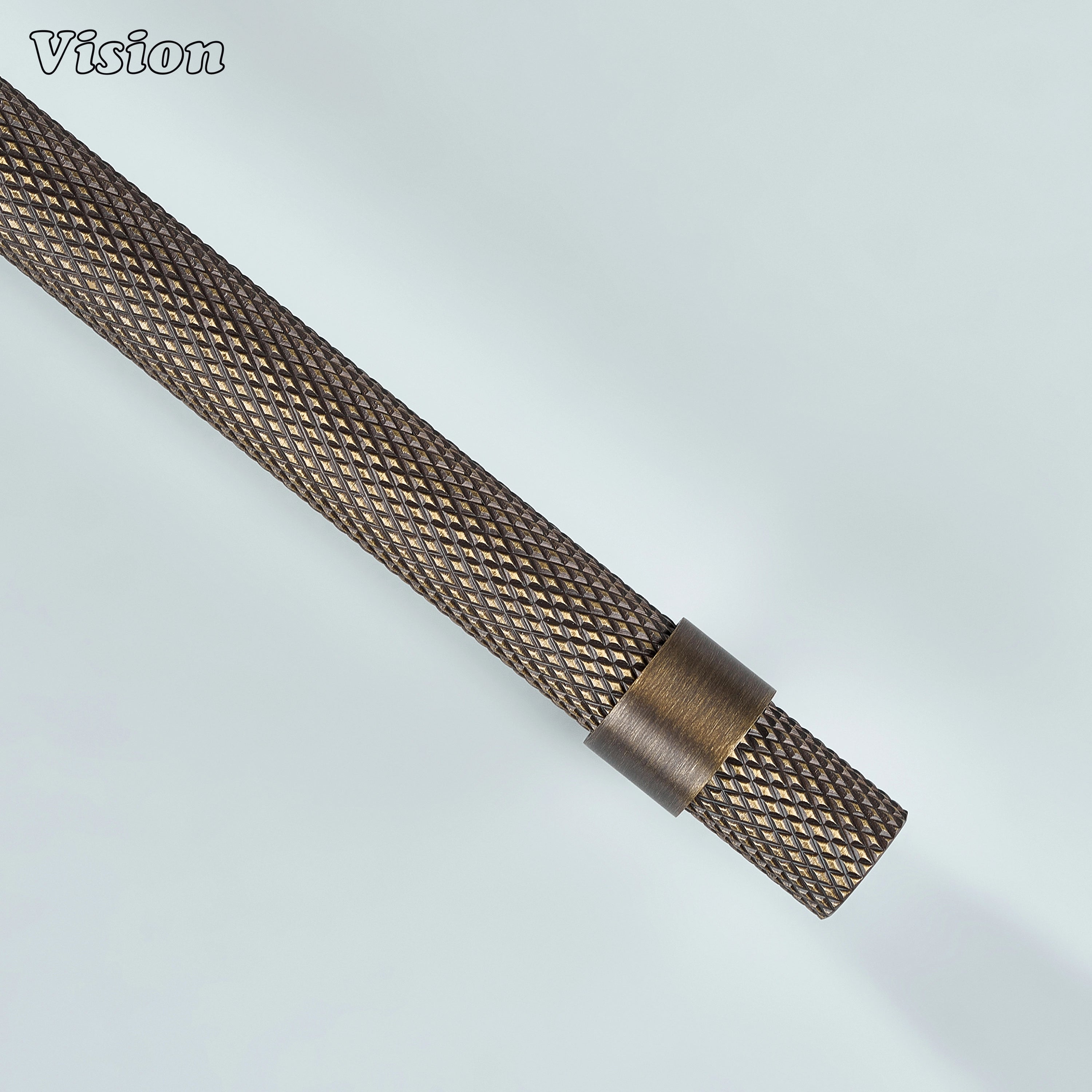 Antique bronze Canyon handle used for furniture and vanity units.