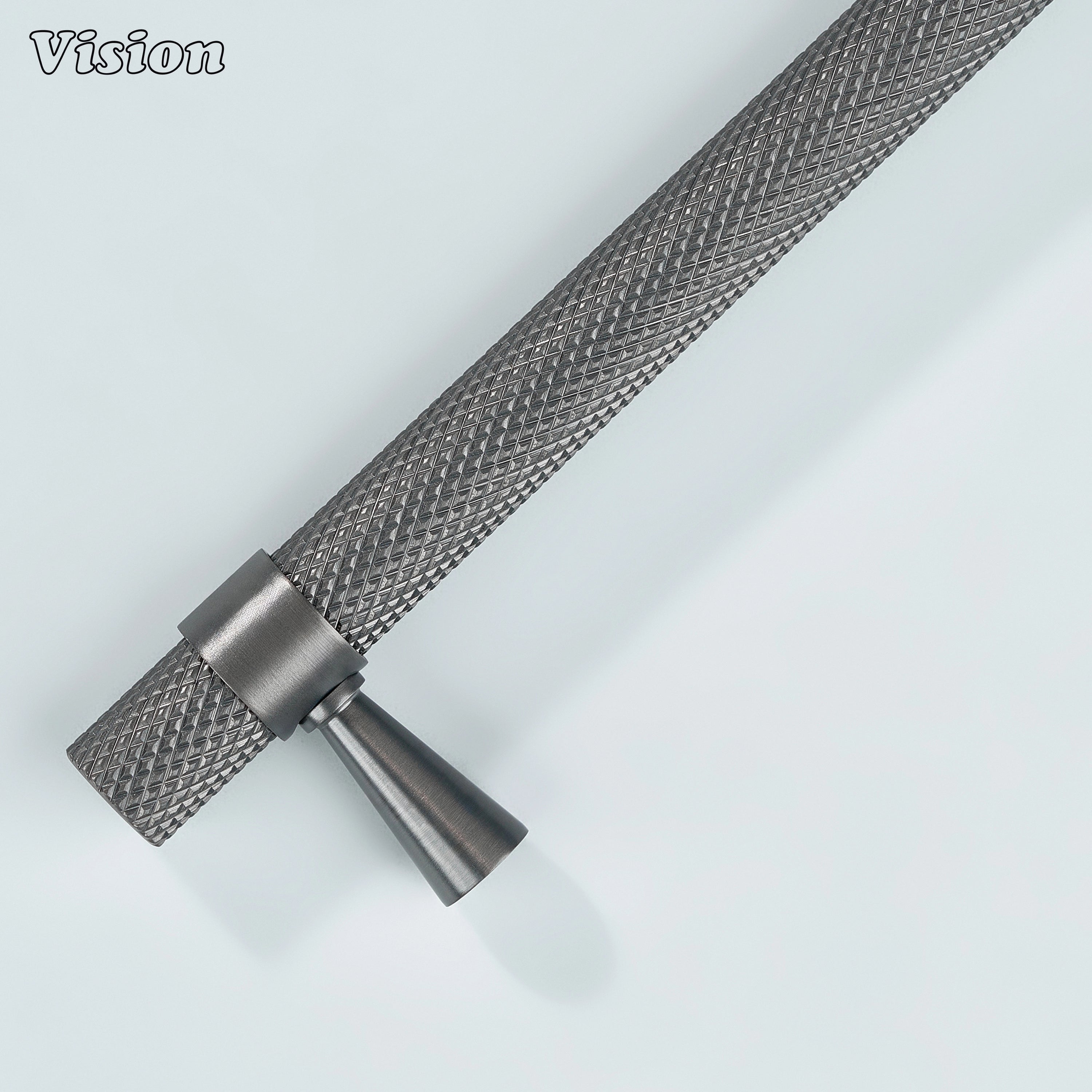 Durable gunmetal brass handle designed for cupboards and closets.