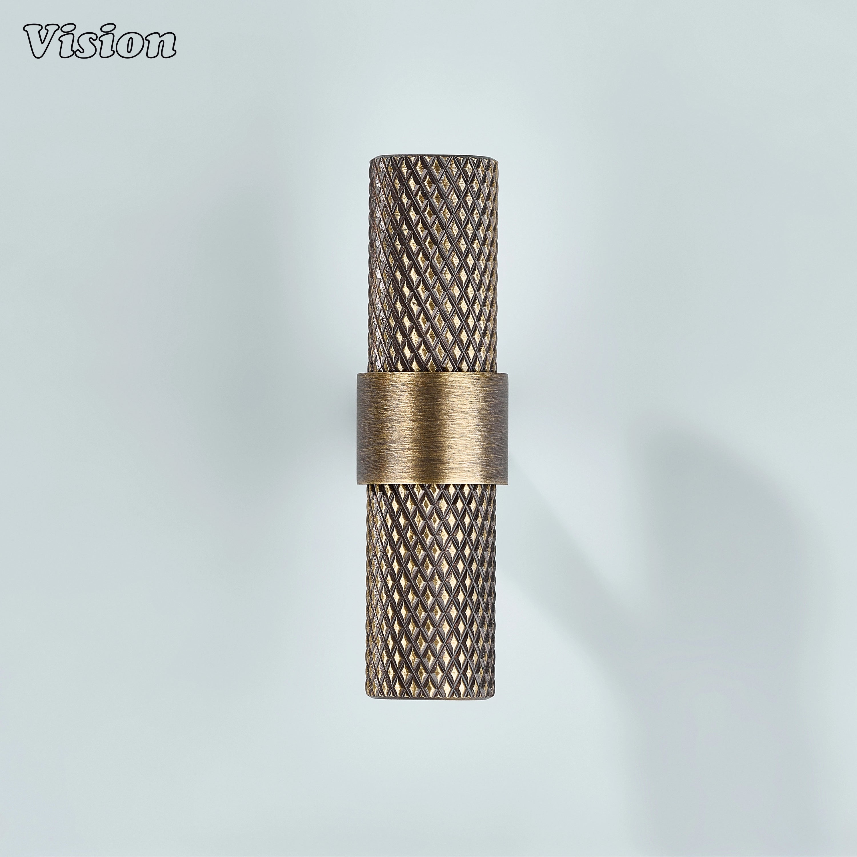 Premium antique bronze Canyon brass T-knob with fine texture for wardrobes.