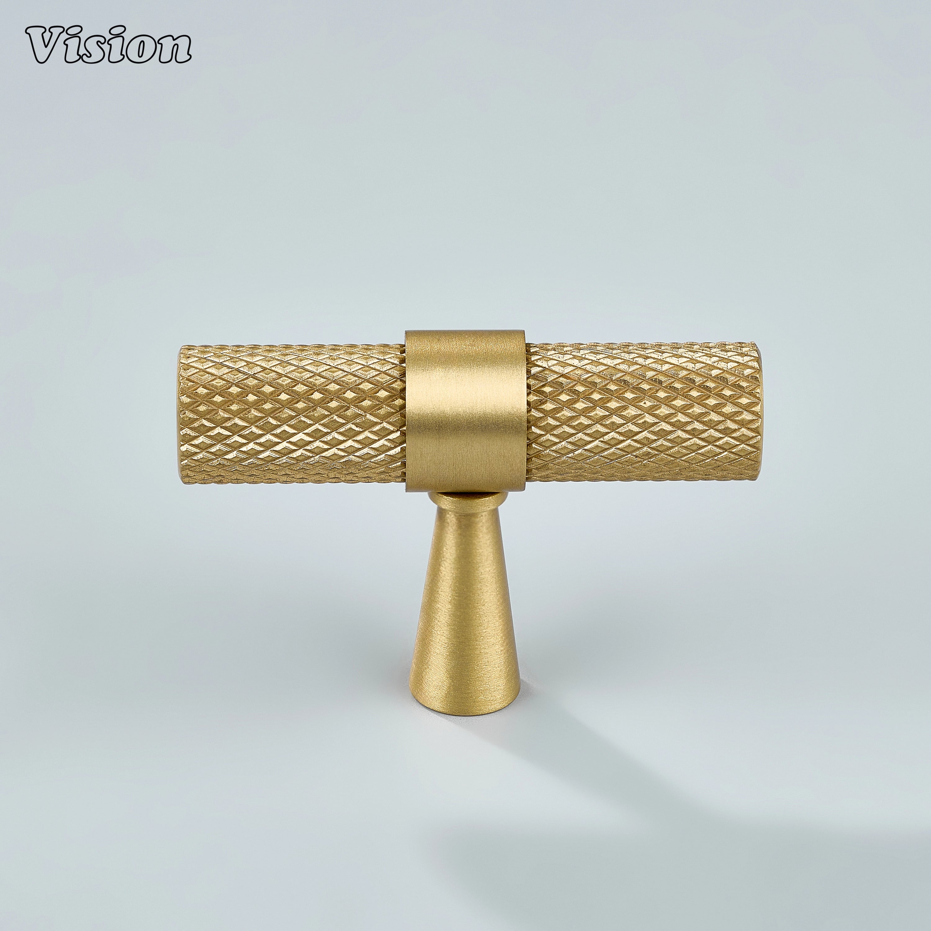 Gold Canyon knurled cabinet T-knob designed for drawers and wardrobes.