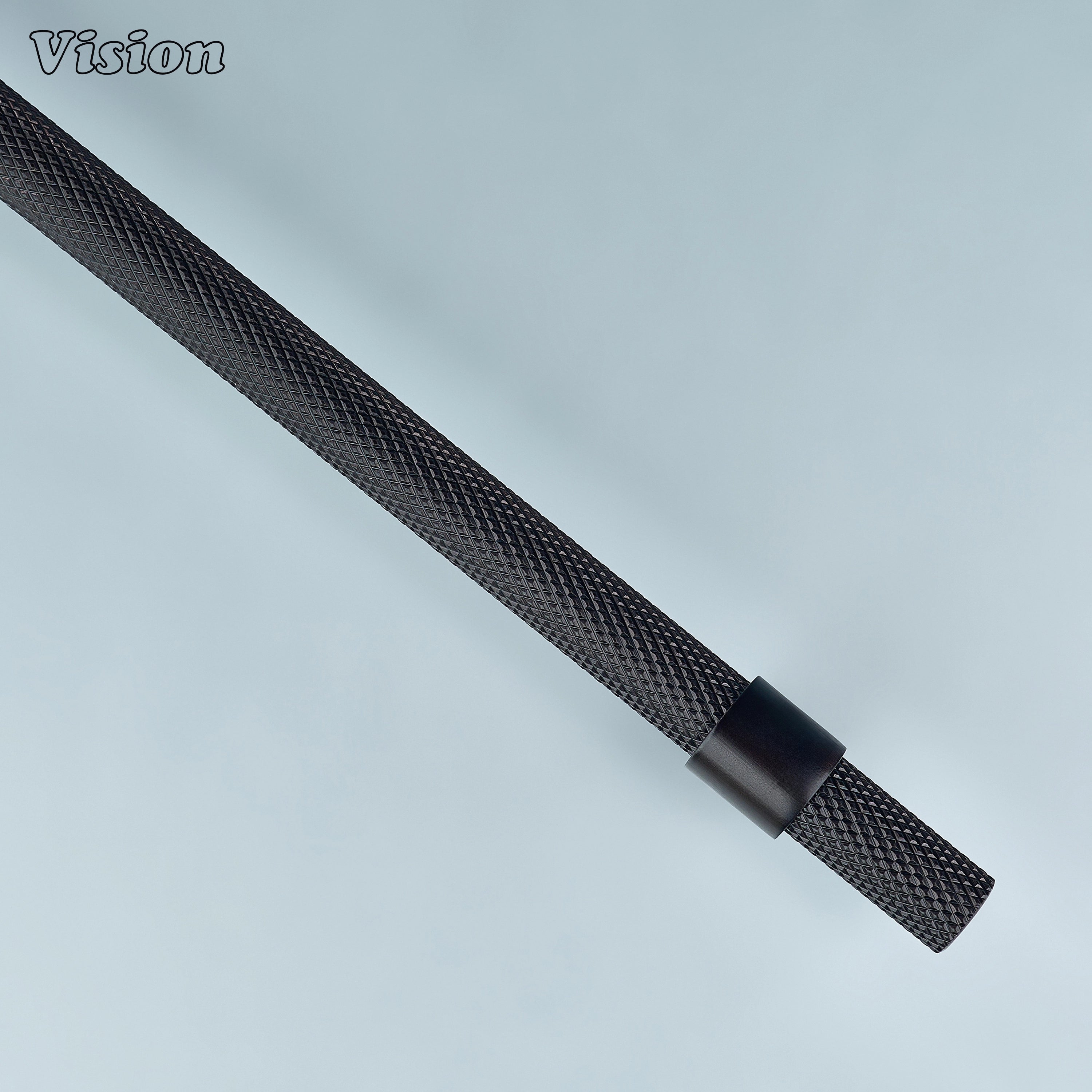 Celestia knurled pull handle in oil rubbed bronze for luxury kitchen cabinetry.