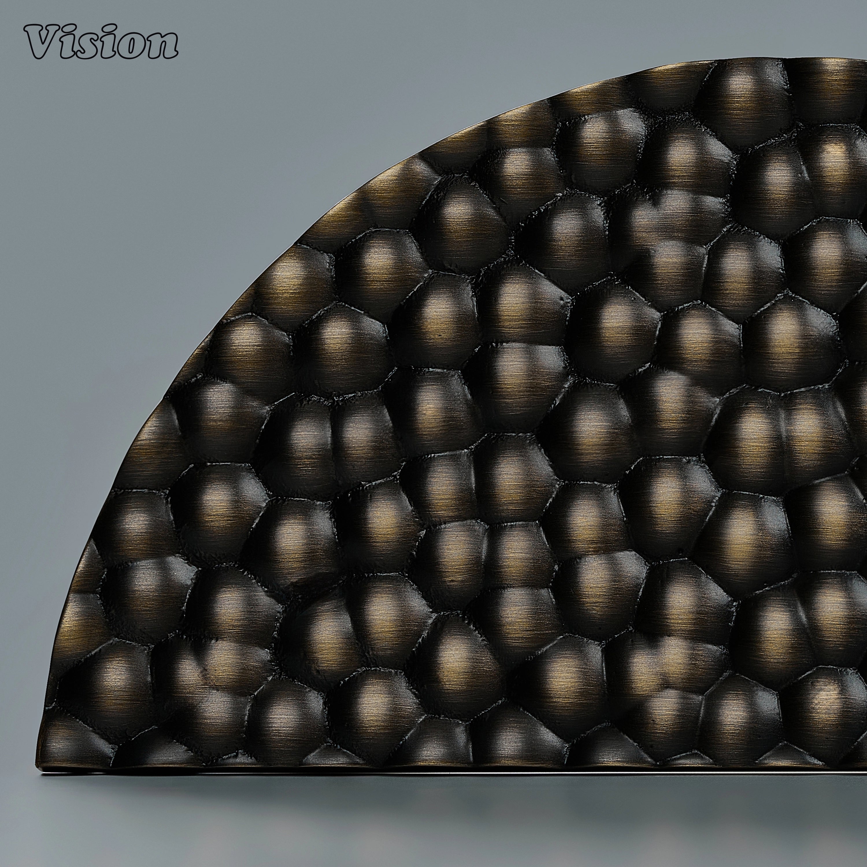 Solid brass Antique Bronze half round handcrafted pull handle for elegant furniture and premium interior doors.