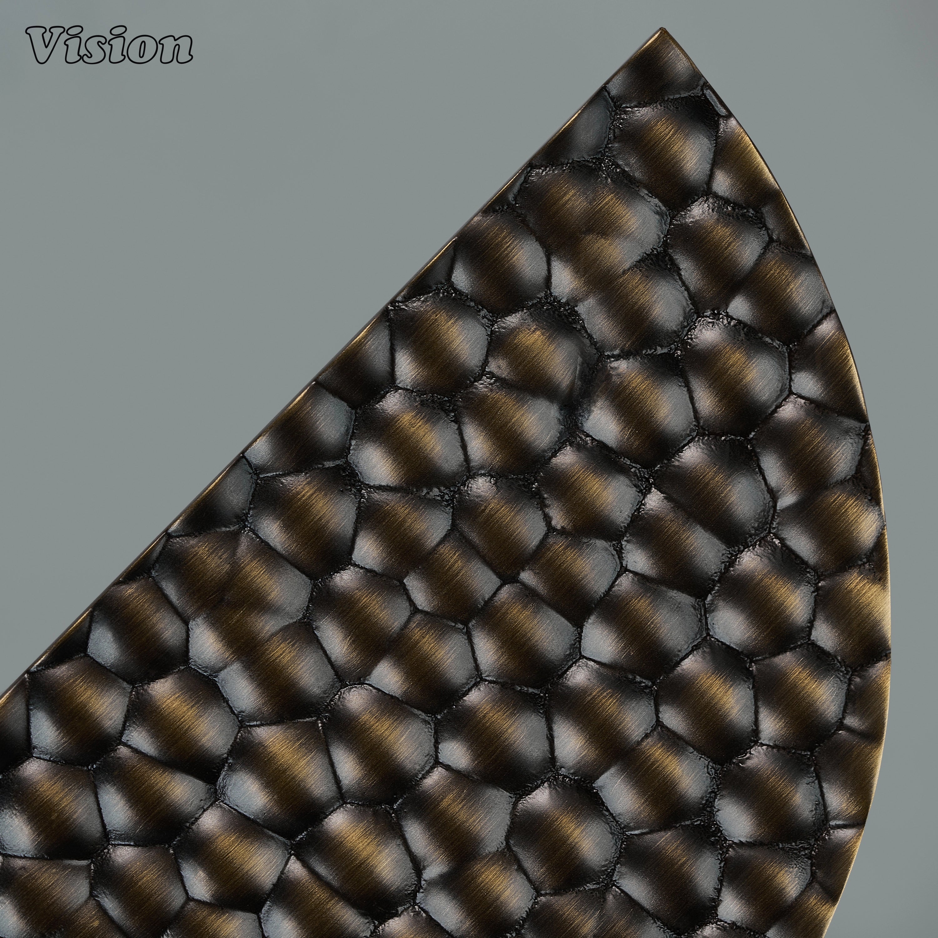 Antique Bronze textured half round handcrafted handle for luxury cabinetry, wardrobes, and residential interiors.