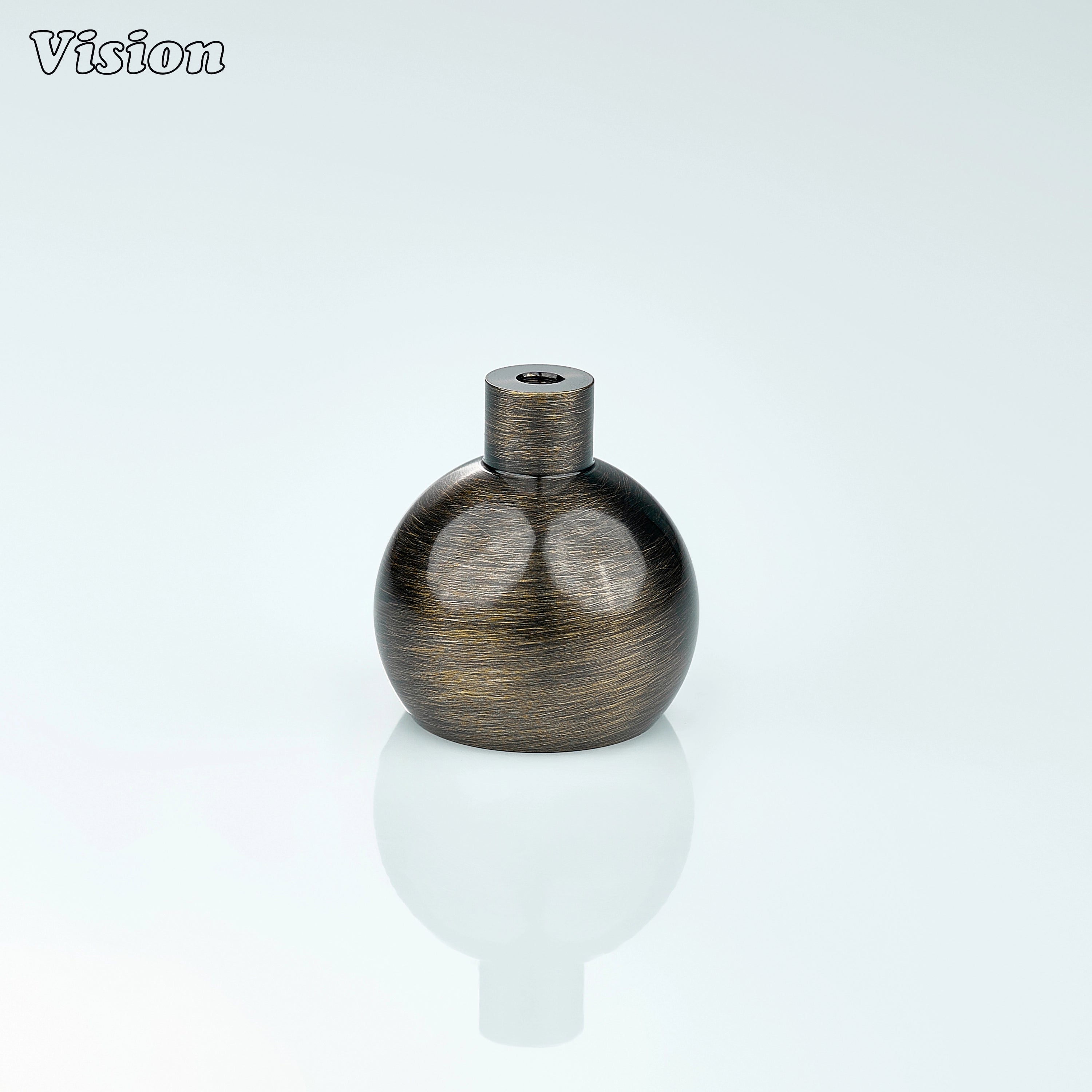 Solid brass cabinet knob in Antique Bronze with half ball profile, perfect for furniture cabinets