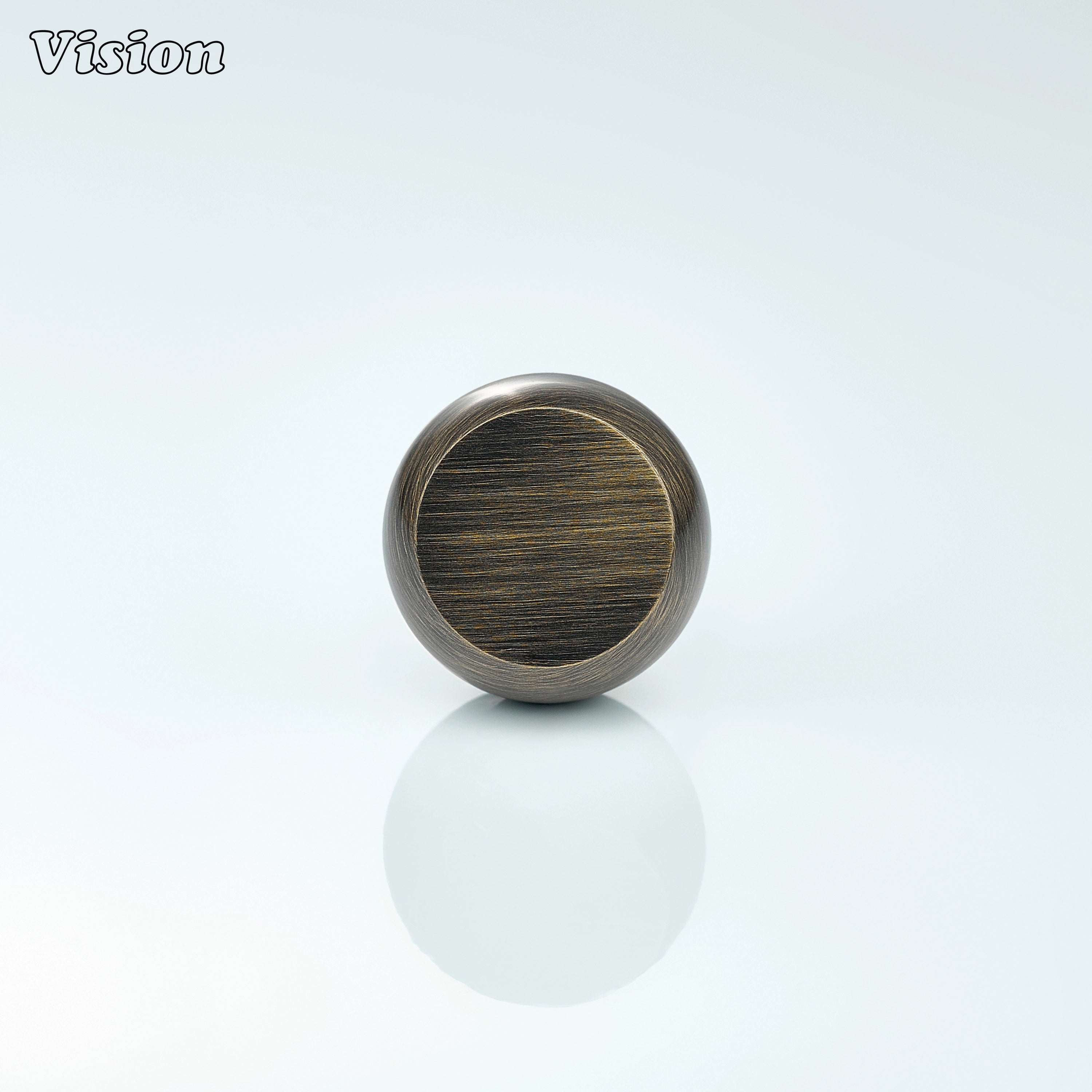 Plain round cabinet knob in Antique Bronze finish, suitable for furniture and cabinet interiors