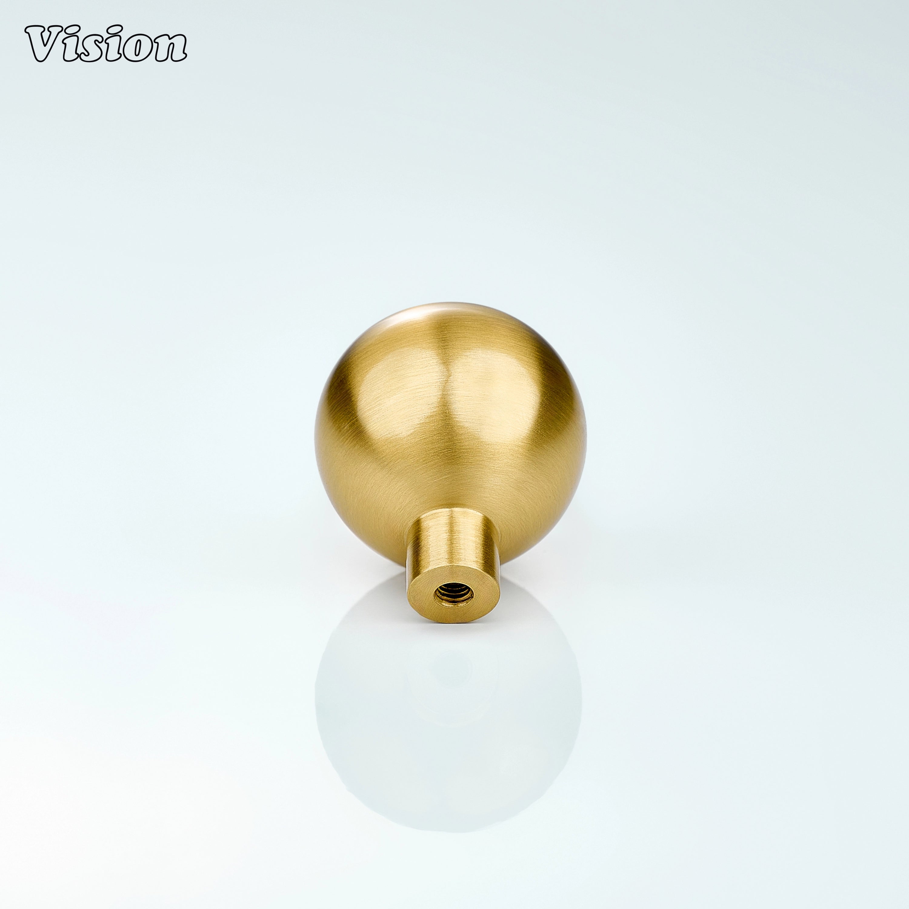 Solid brass Gold cabinet knob featuring a half sphere shape, ideal for kitchen drawers and cabinets