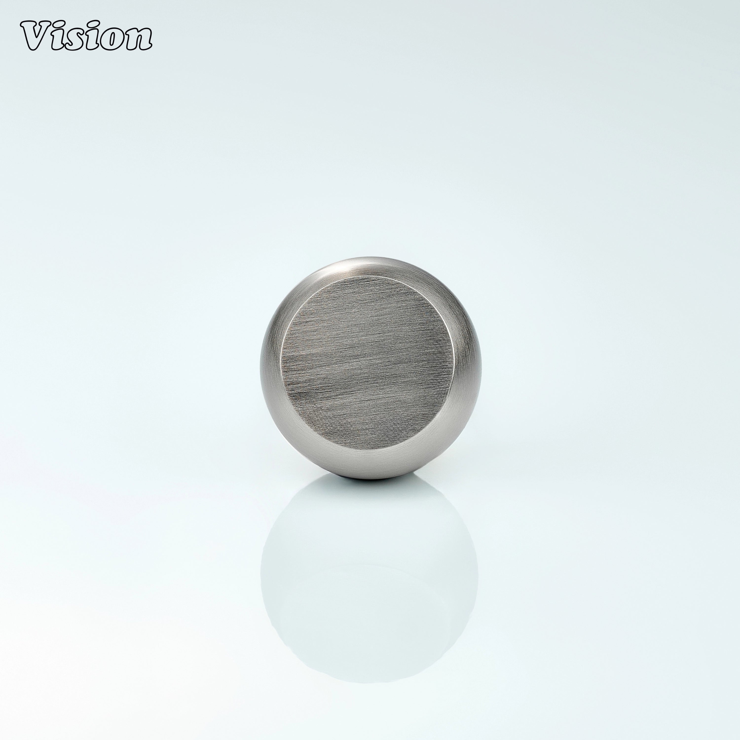 Solid brass cabinet knob in Silver with half ball design, perfect for furniture cabinets