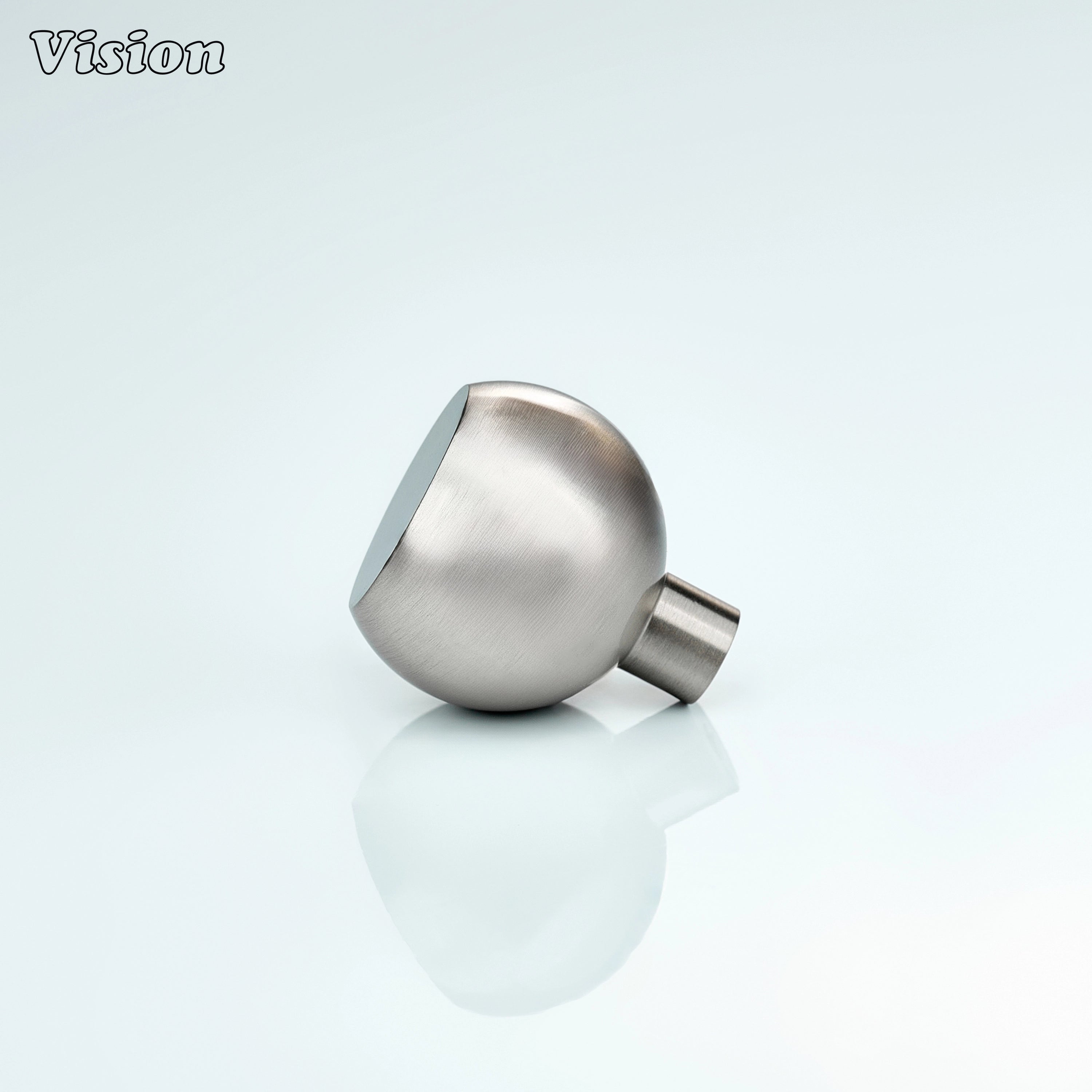 Premium Silver cabinet knob with cylindrical stem and smooth surface, used on wardrobes