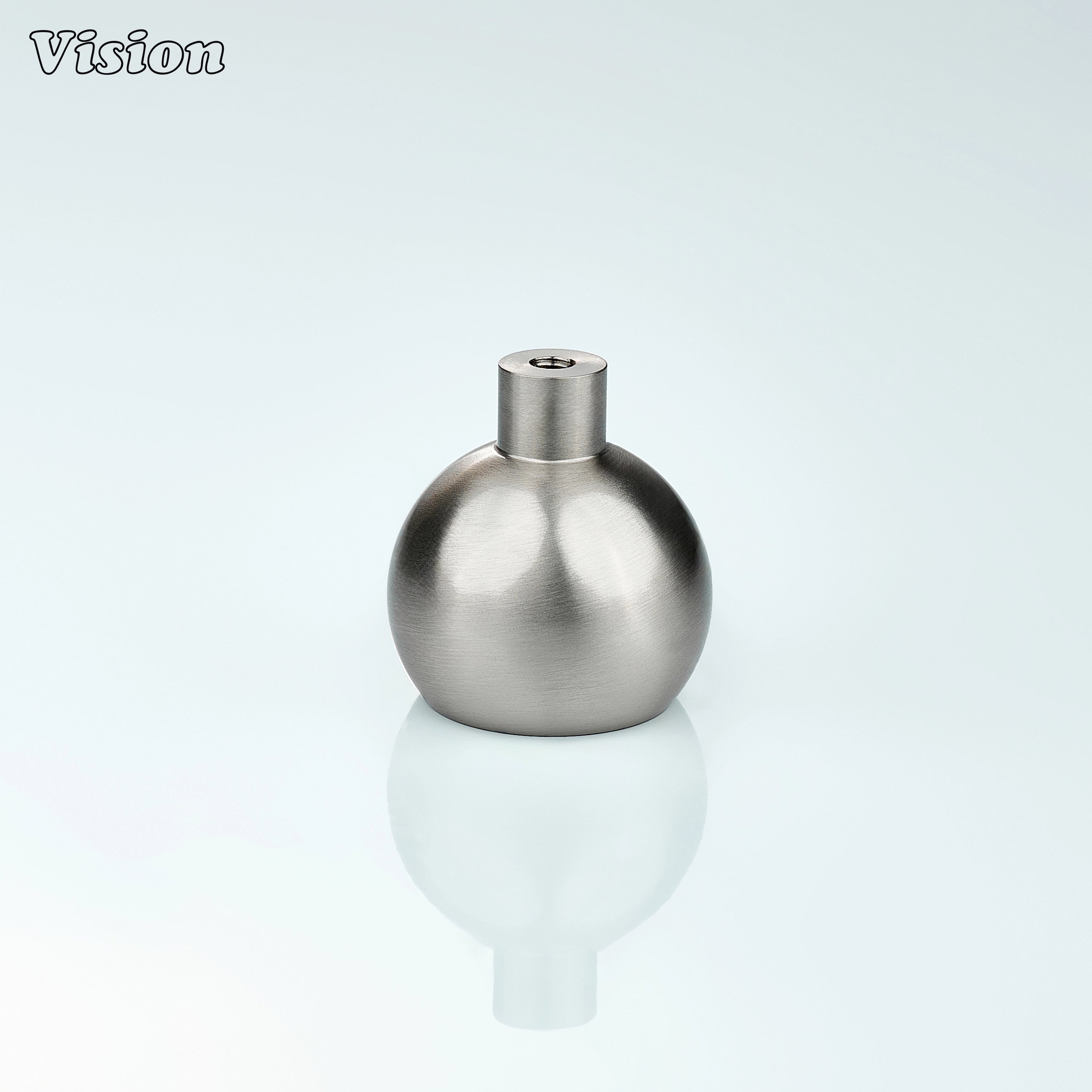 Plain profile cabinet knob in Silver finish, suitable for furniture interiors