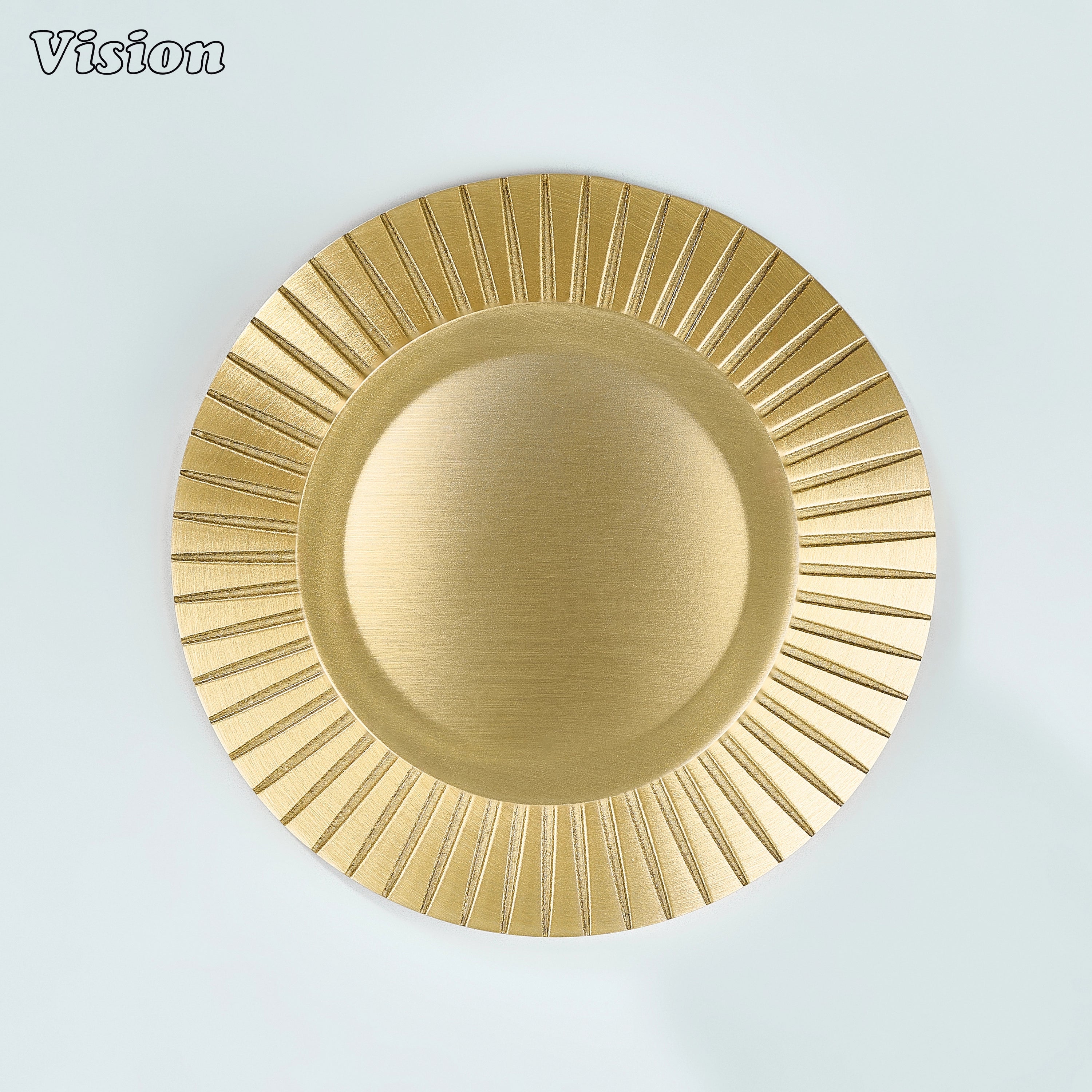 Gold Comet Solid Brass Knob with Star Knurled Circular Plate and round top for drawer fronts