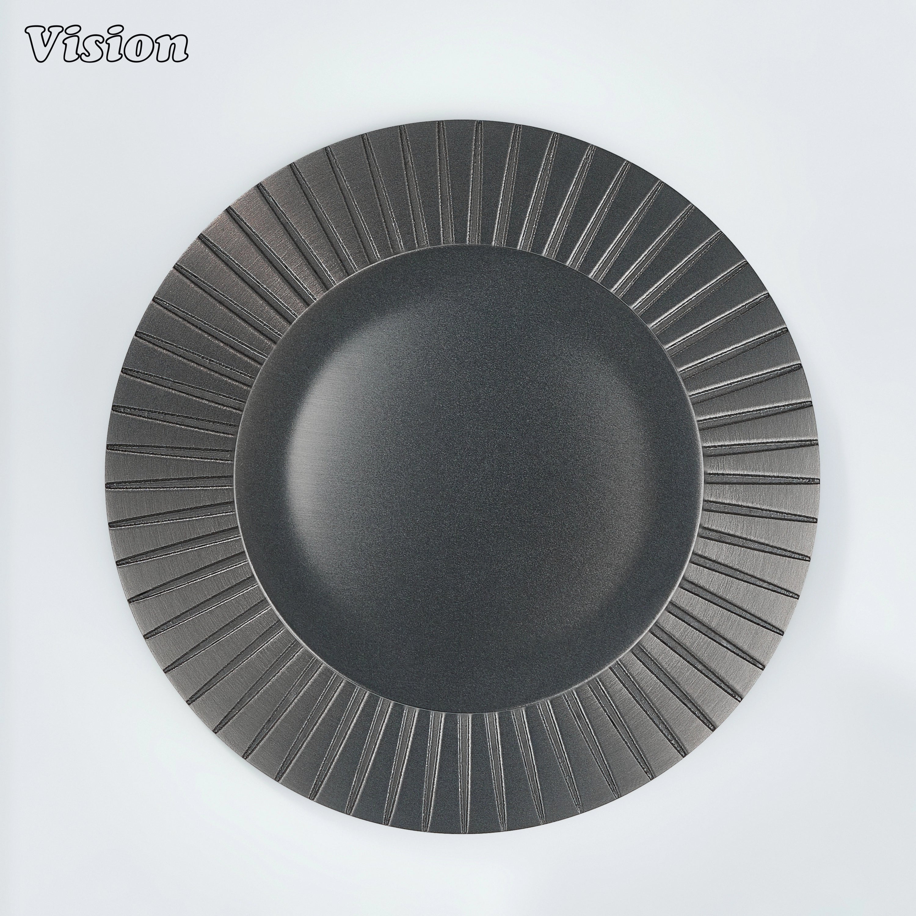 Comet Solid Brass Knob with Star Knurled Circular Plate Gunmetal finish for drawers