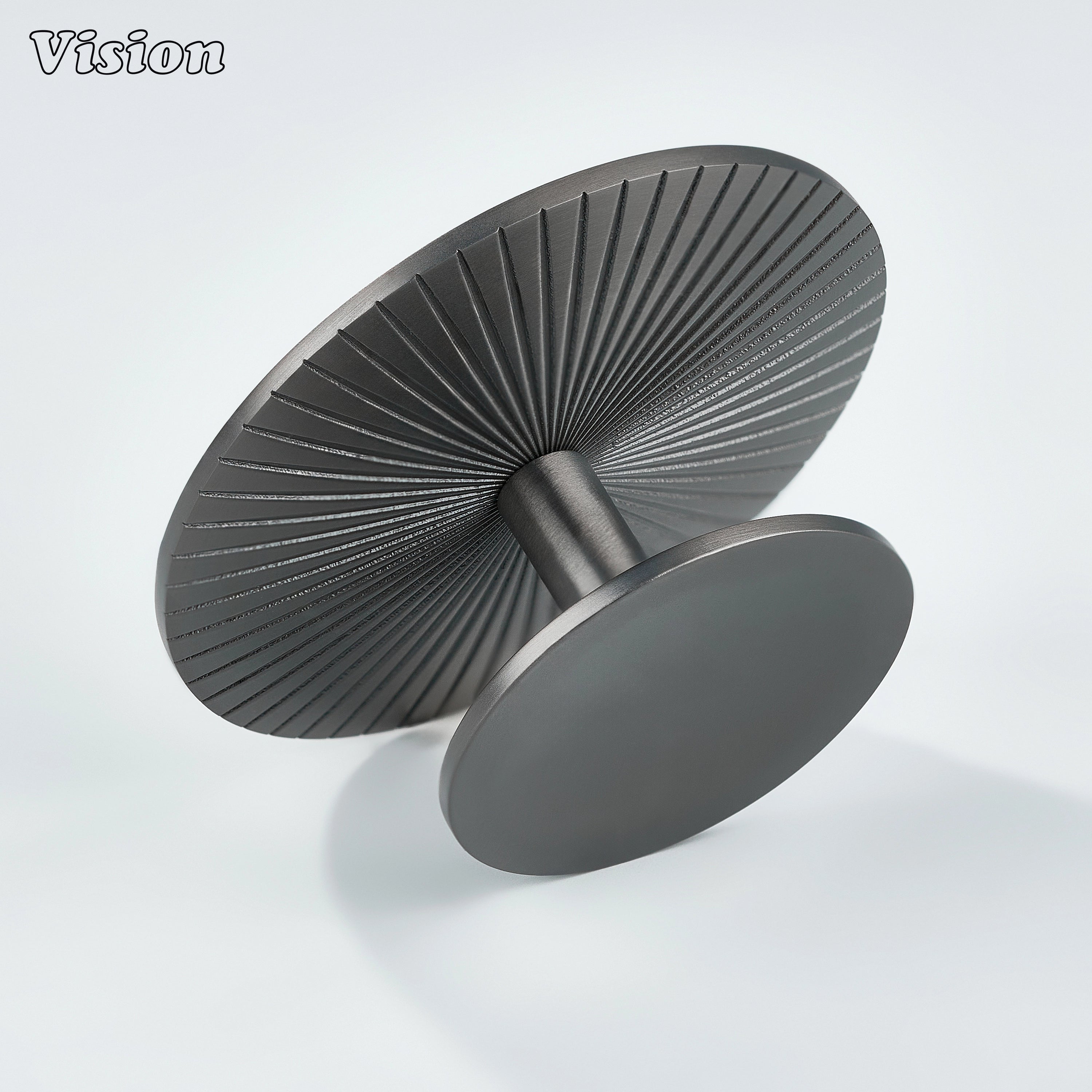 Gunmetal Comet Solid Brass Knob with Star Knurled Circular Plate for furniture designs