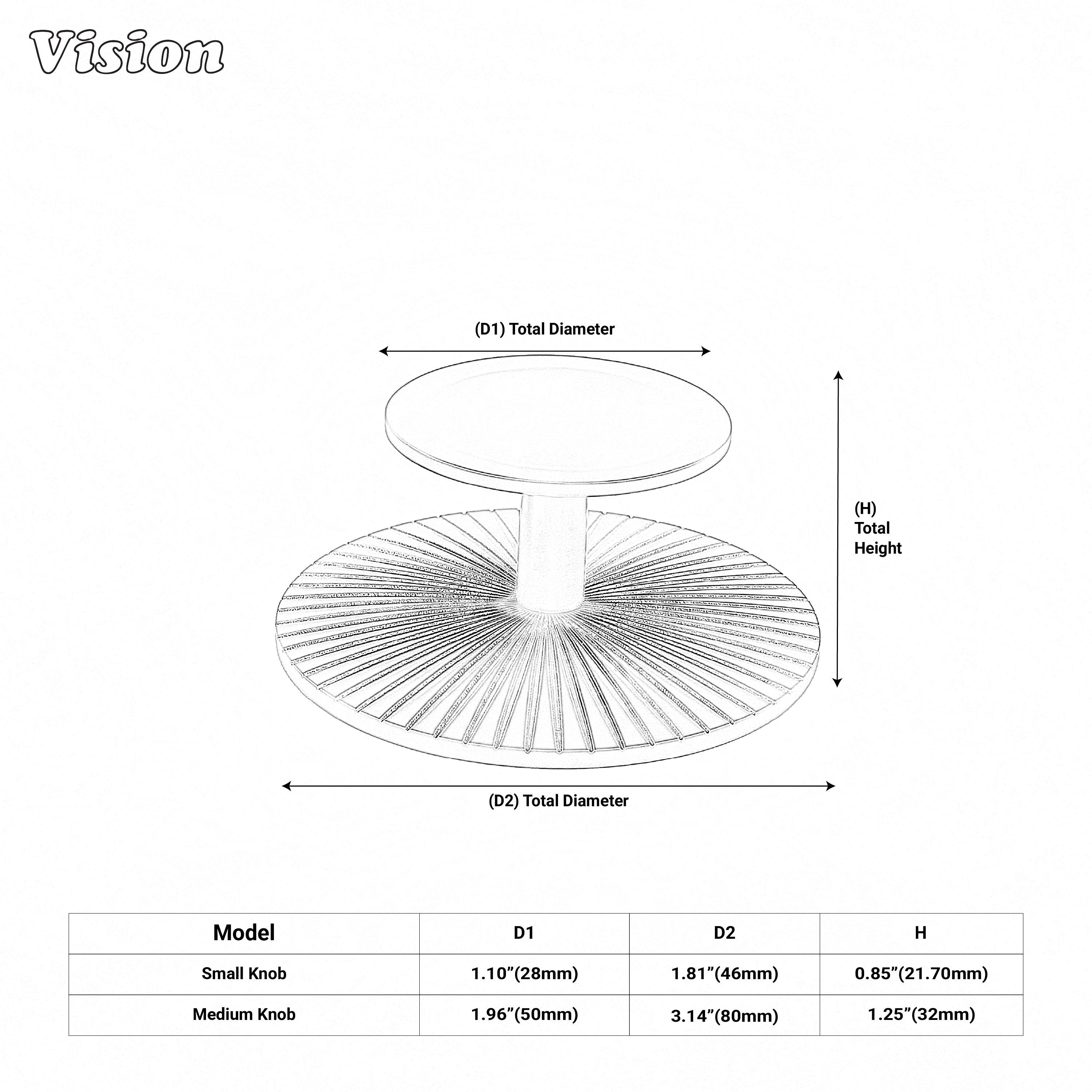 Gunmetal Comet Solid Brass Knob with Star Knurled Circular Plate with round knob profile