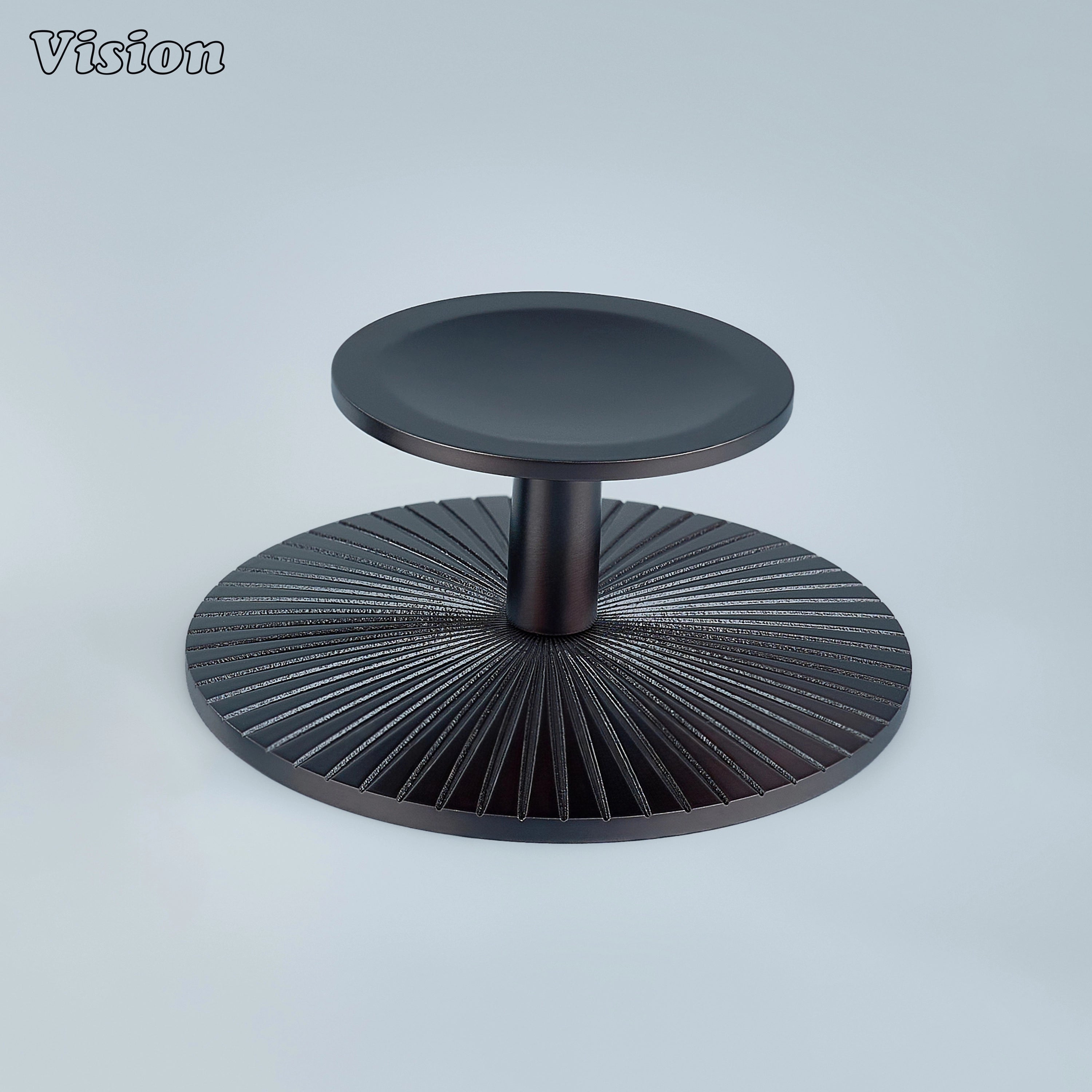 Comet Solid Brass Knob with Star Knurled Circular Plate Oil Rubbed Bronze for wardrobes