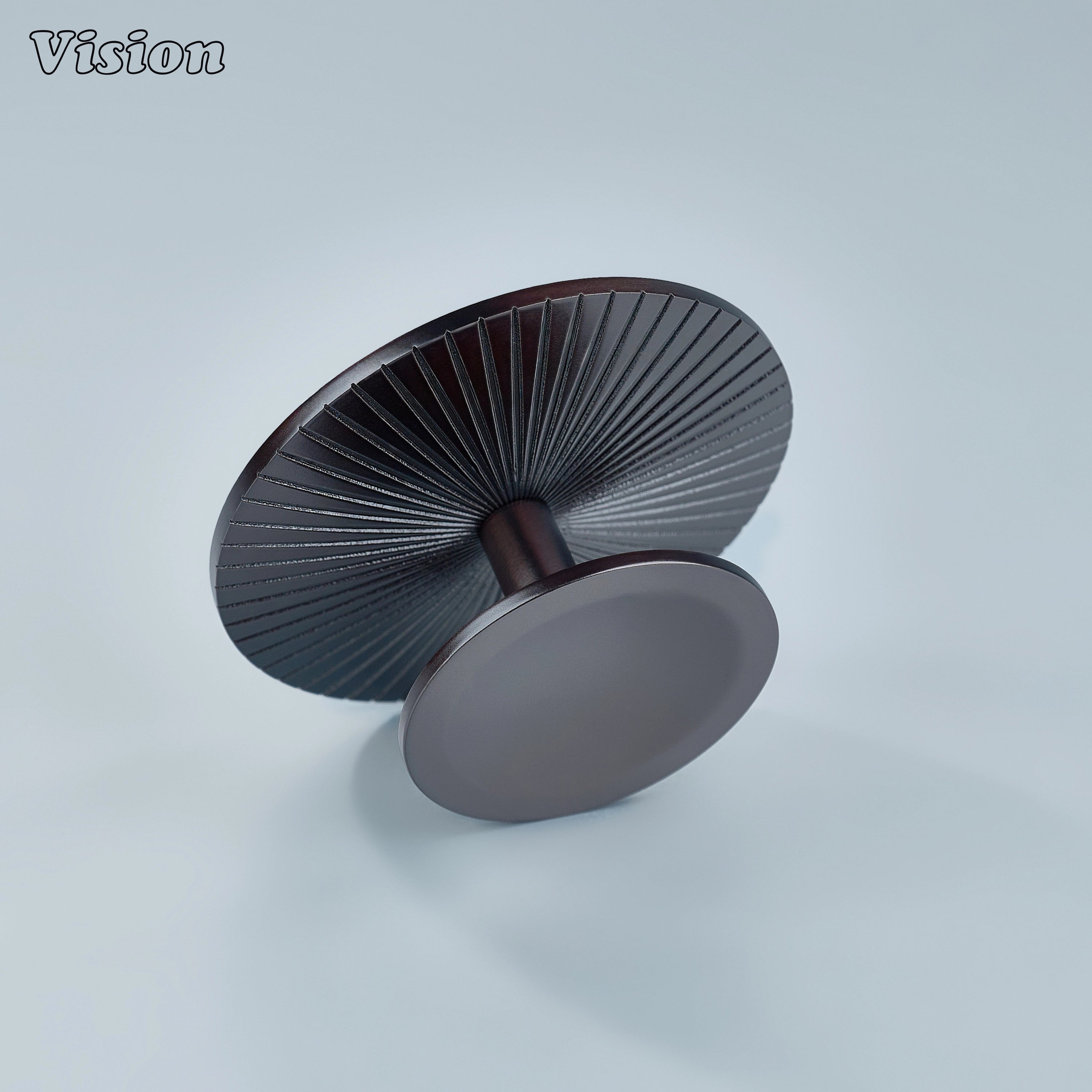 Oil Rubbed Bronze Comet Solid Brass Knob with Star Knurled Circular Plate for furniture