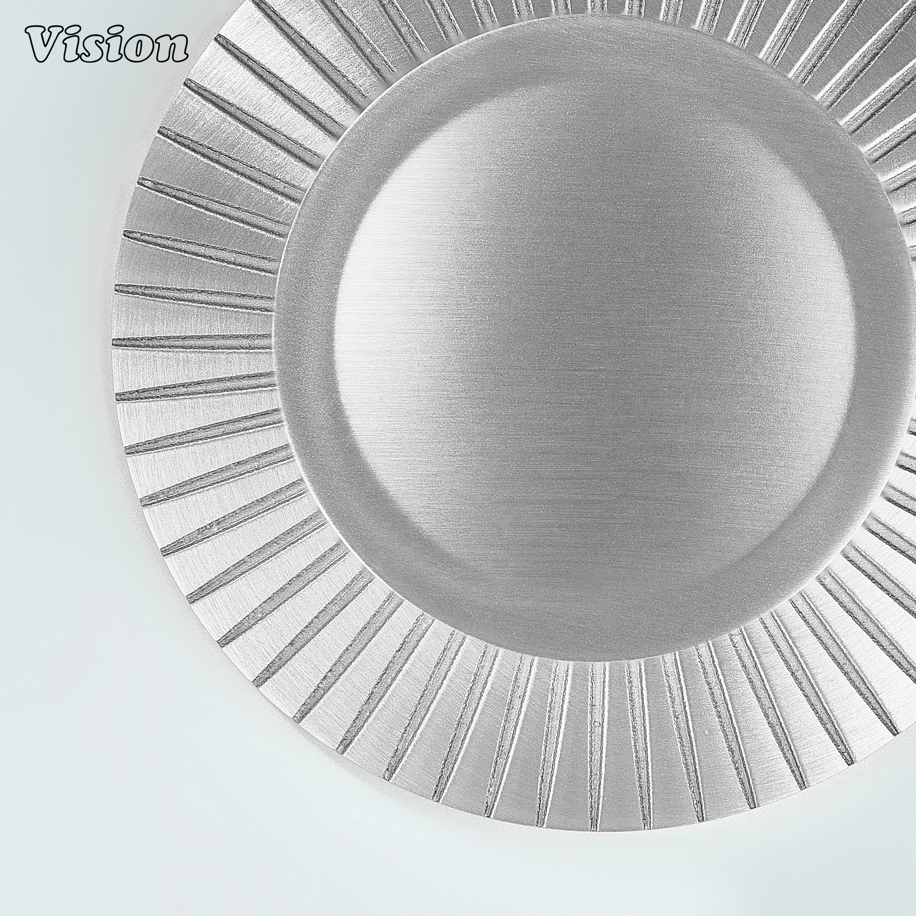 Silver Comet Solid Brass Knob with Star Knurled Circular Plate with round knob profile