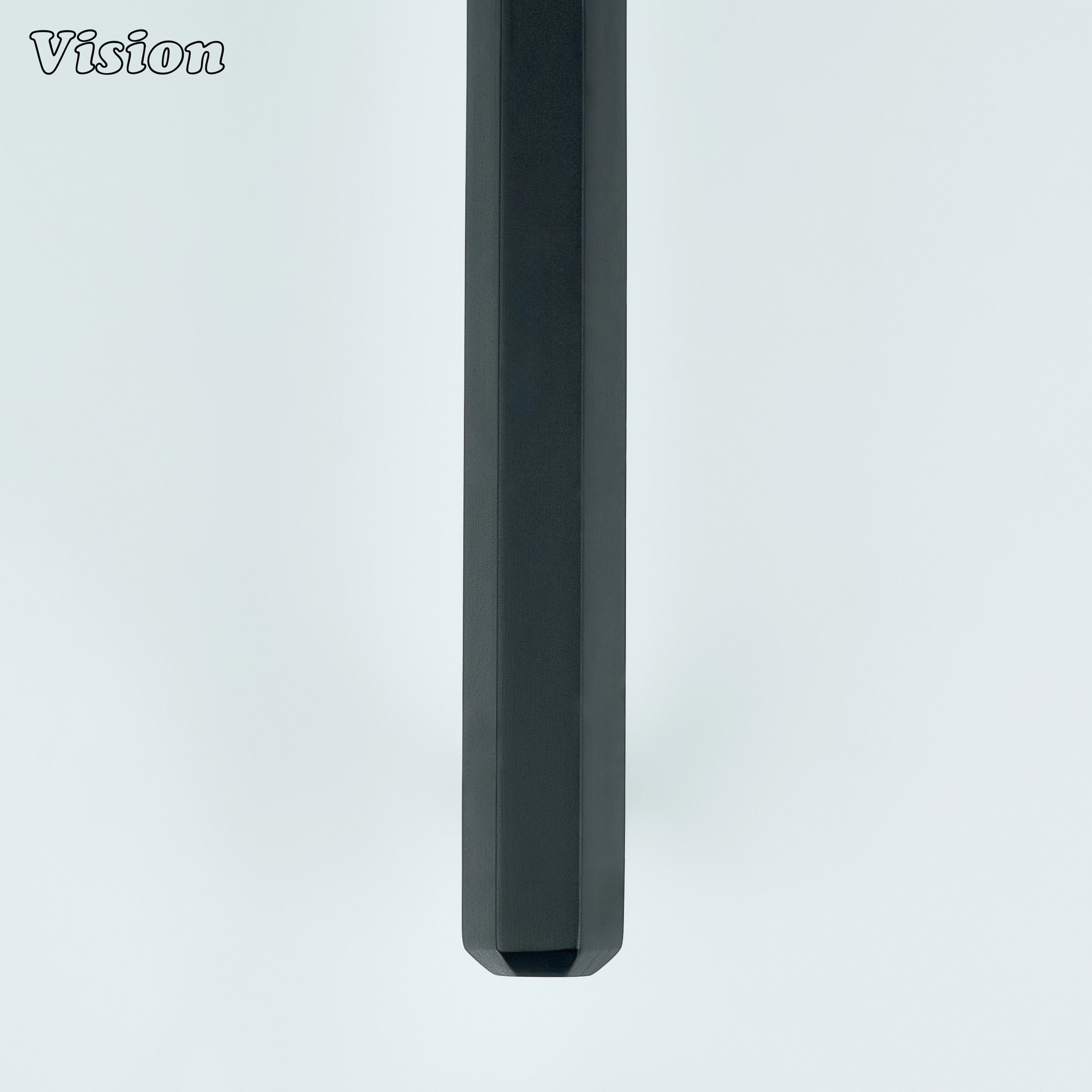 Minimal Black cabinet handle with plain hexagonal bar and cylinder legs for cabinets