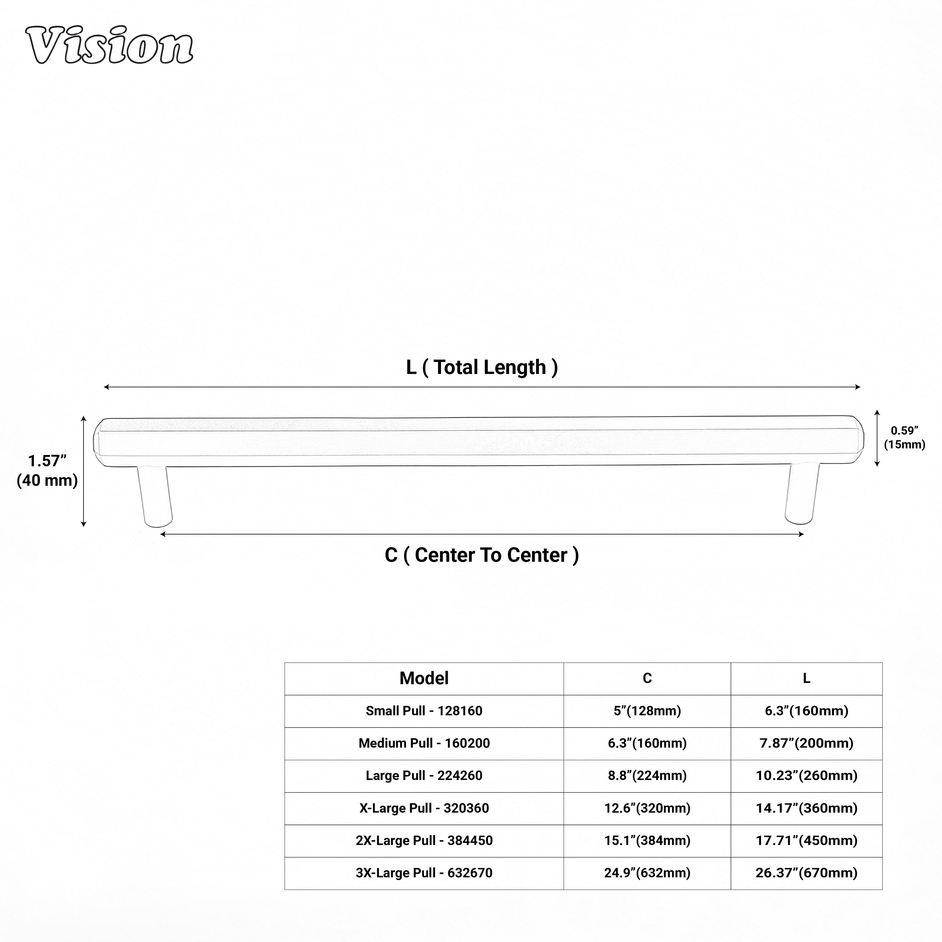 Black cabinet handle with smooth hexagon bar and round legs for wardrobe furniture