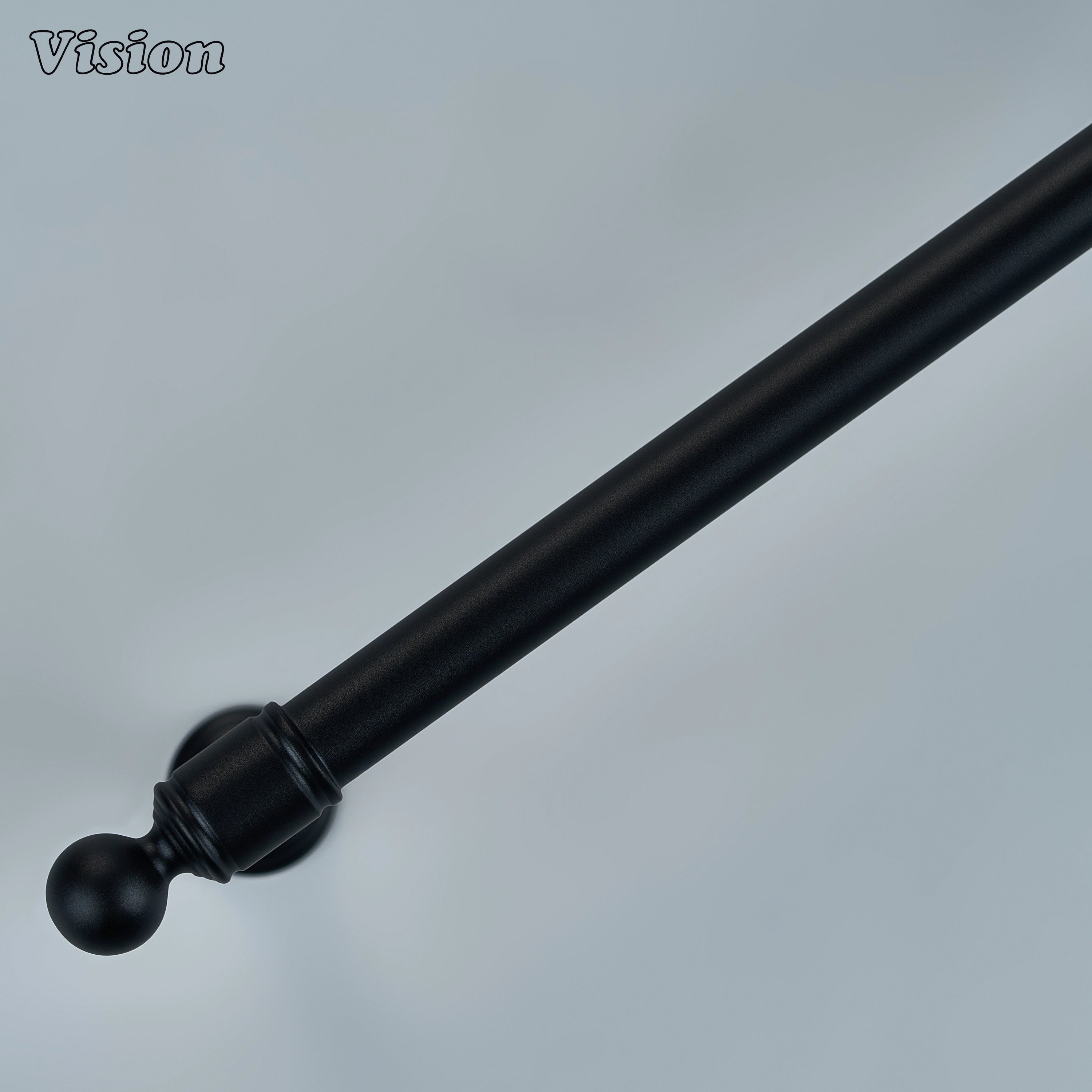 Classic black tiered cabinet handle on minimalist kitchen drawers