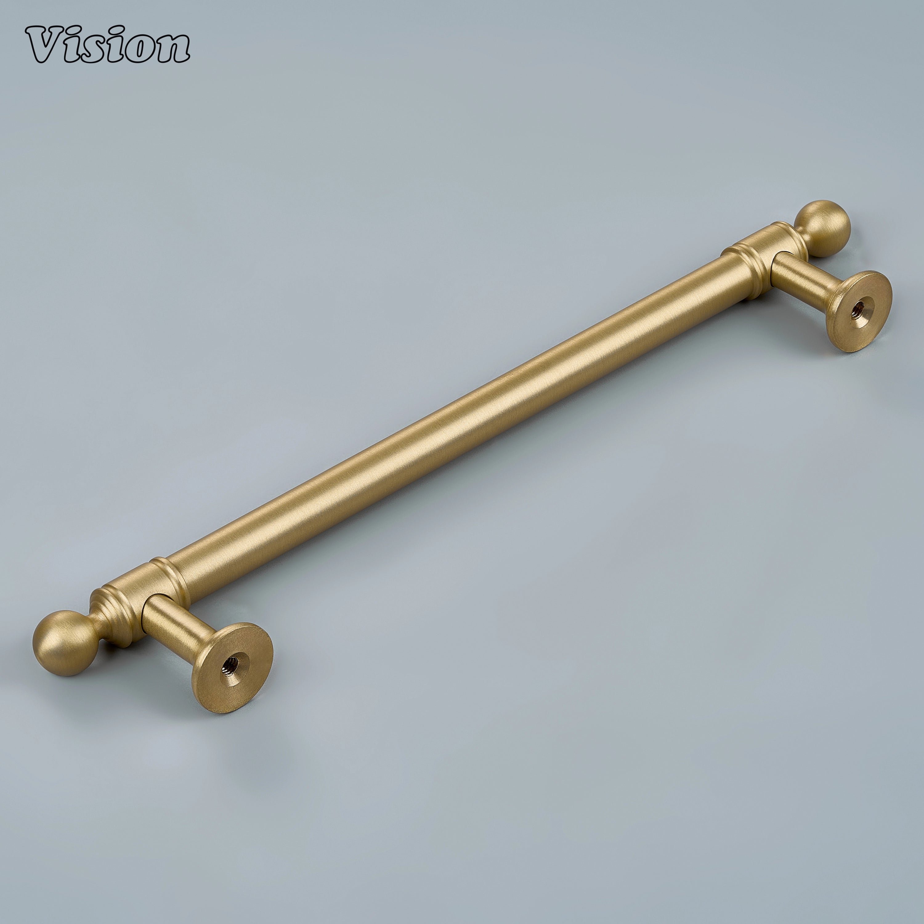 Geometric gold brass cabinet handle for luxury living room built-ins