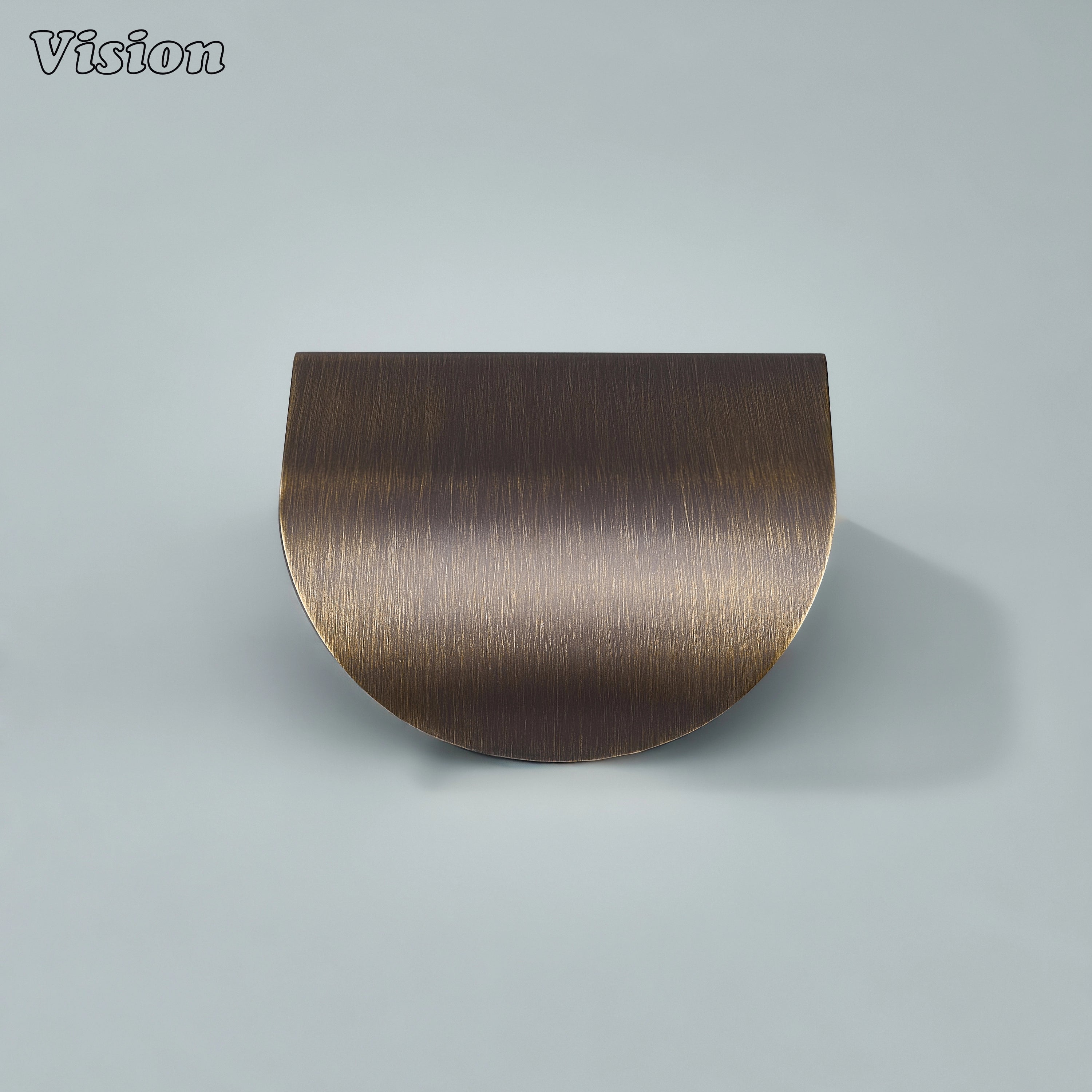 Antique Bronze plain curve cabinet handle with smooth rounded edges for kitchen drawers