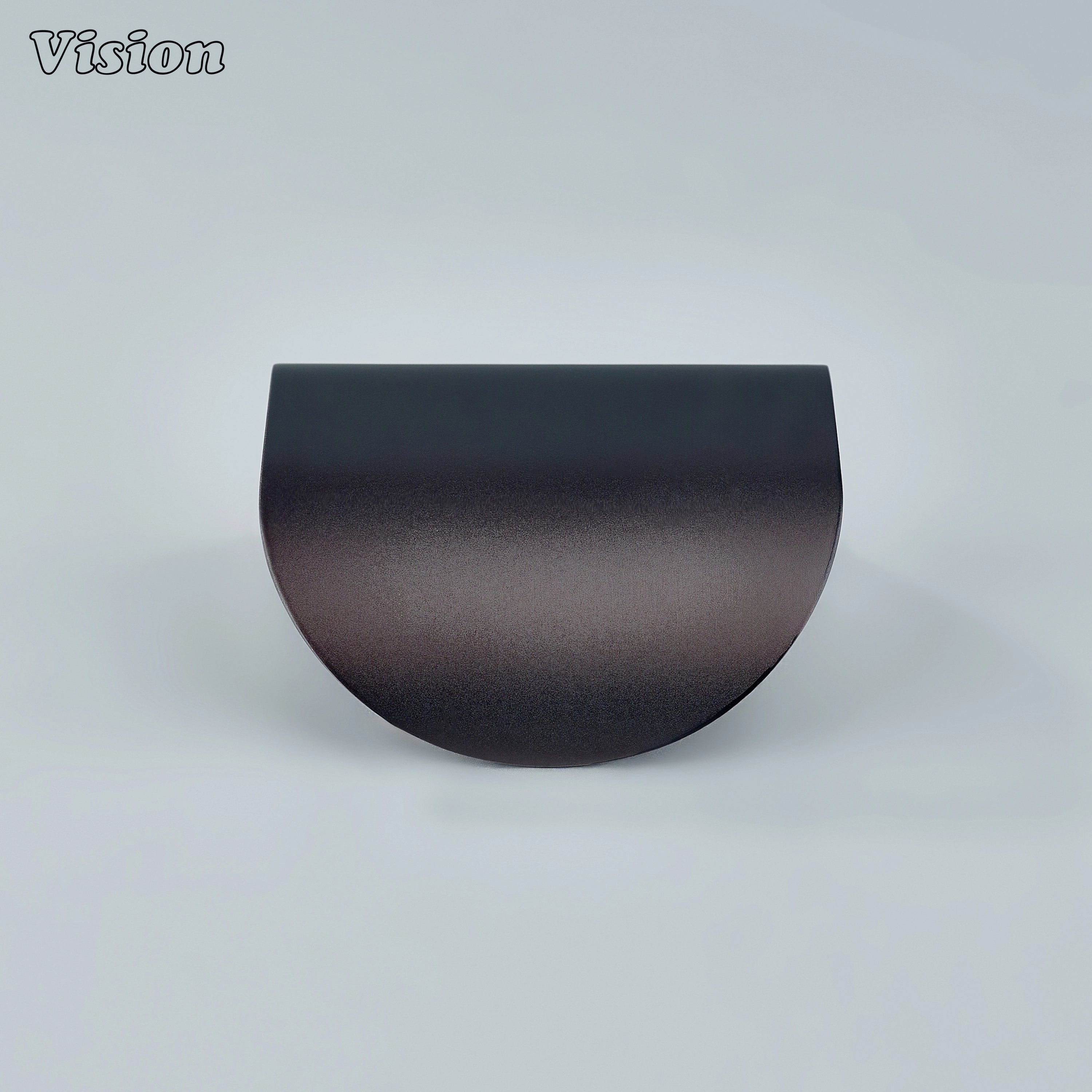 Plain curve cabinet handle in Oil Rubbed Bronze finish with rounded edge form for drawers