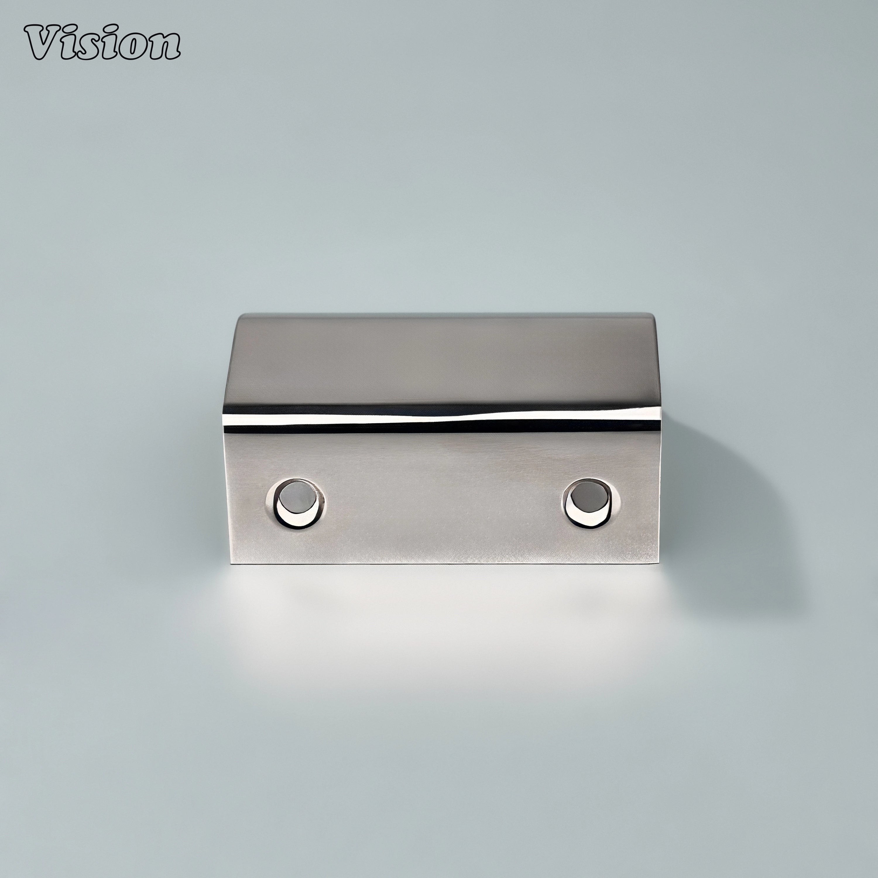 Plain curved cabinet handle in Polished Nickel finish with sleek round edge detail for cabinet doors