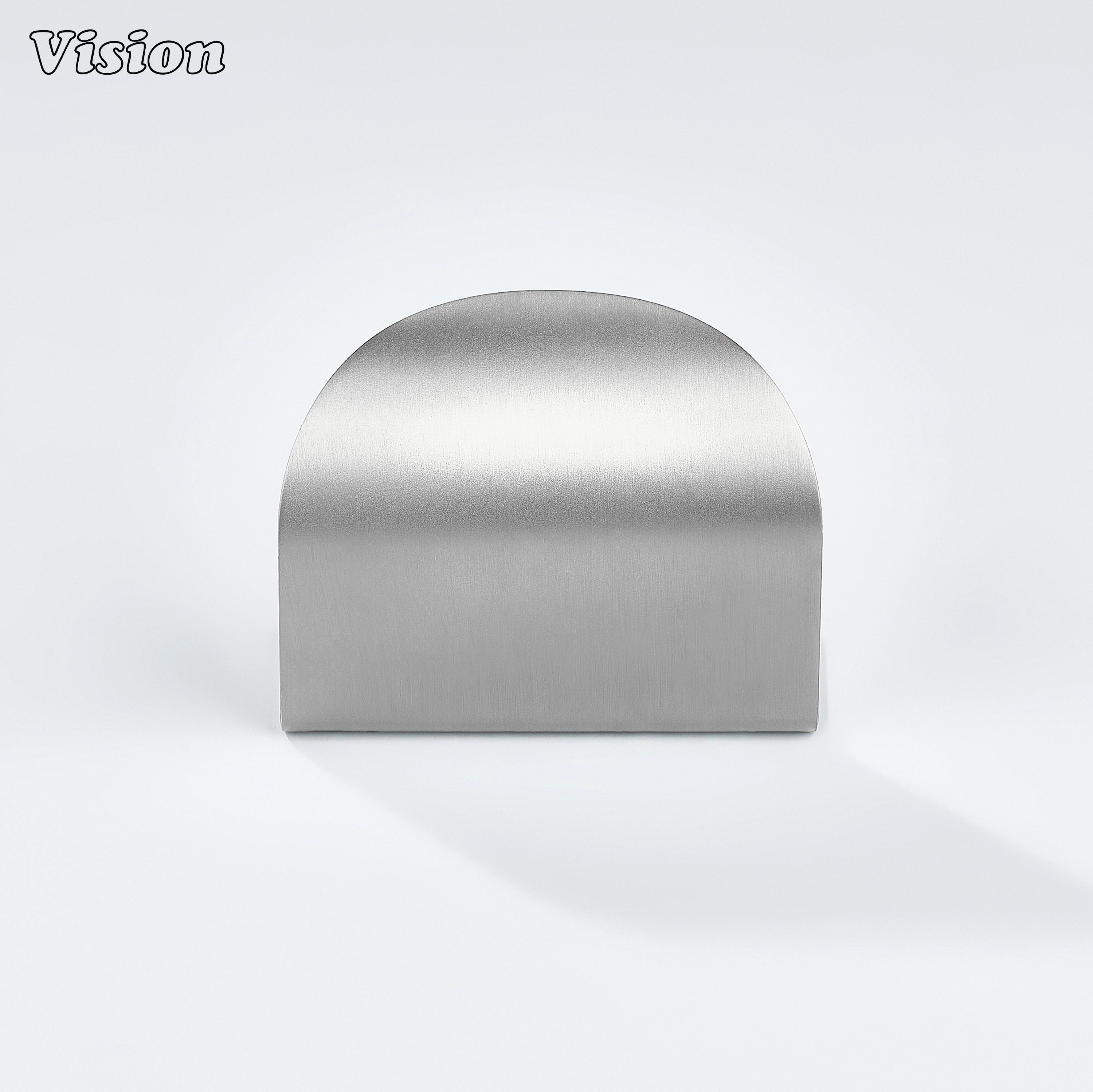 Silver finish plain curve cabinet pull crafted from solid brass for modern furniture drawers.