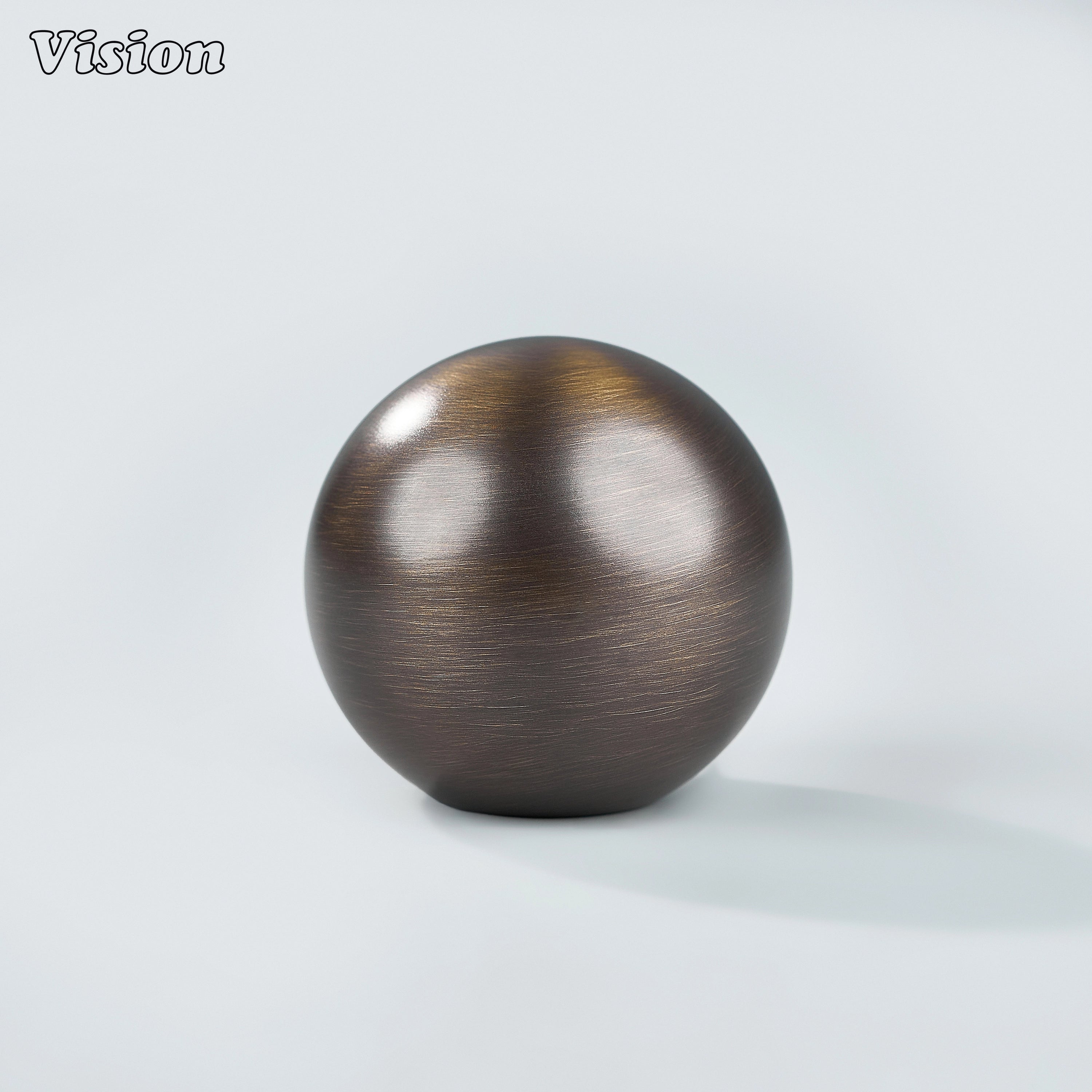 Plain round cabinet knob in Antique Bronze solid brass for furniture drawers