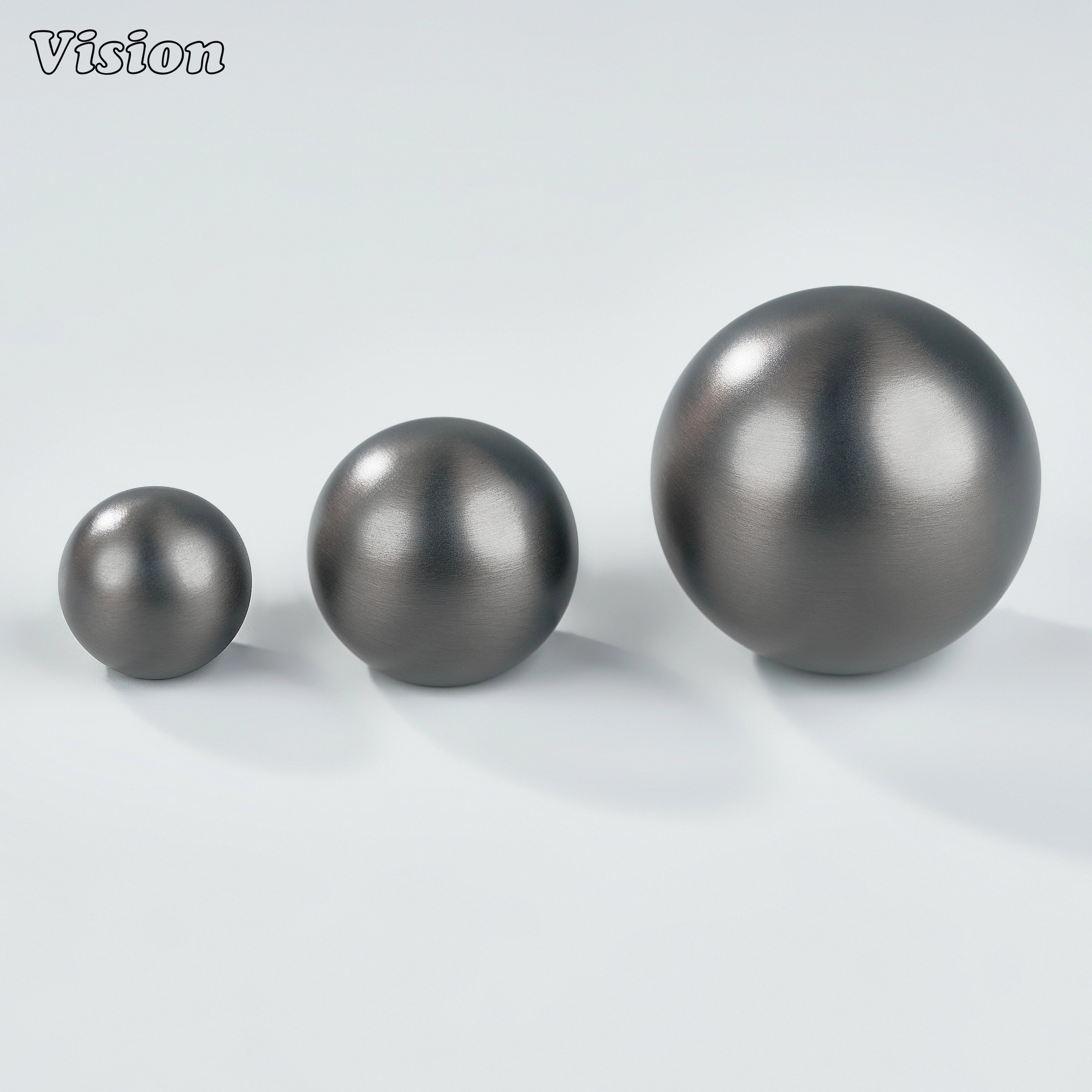 Gunmetal solid brass round cabinet knob with smooth ball design for wardrobe doors