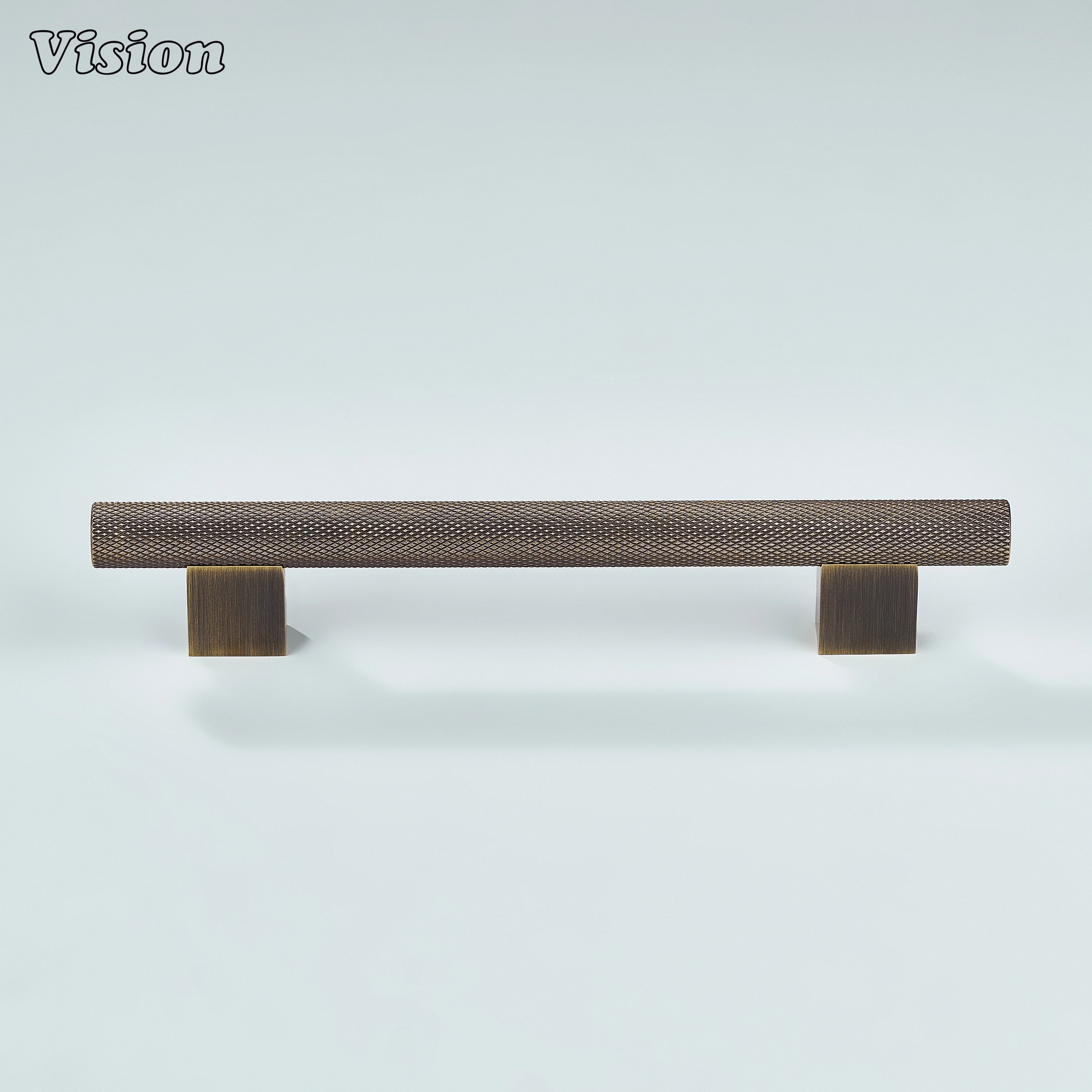 Knurled bar cabinet handle in Antique Bronze finish for kitchen cabinets