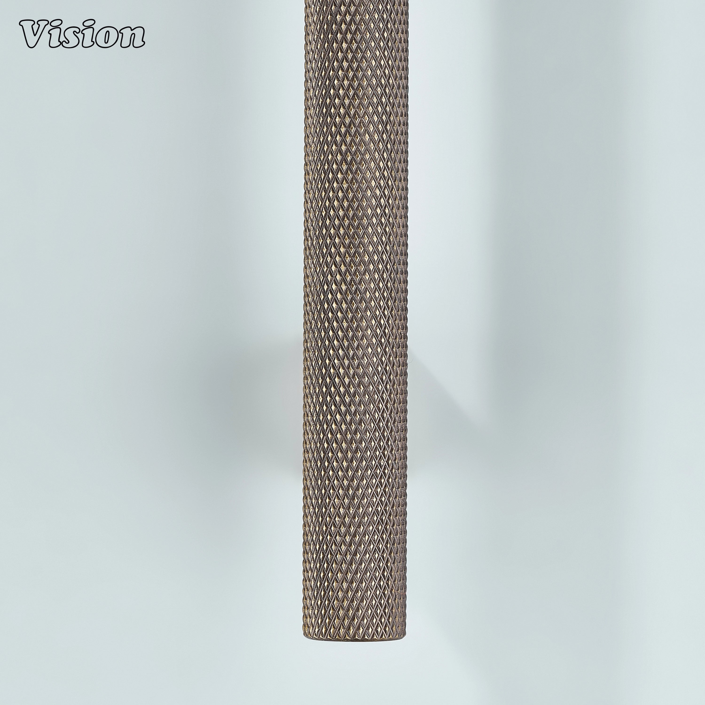 Knurled cabinet handle featuring square legs in Antique Bronze finish