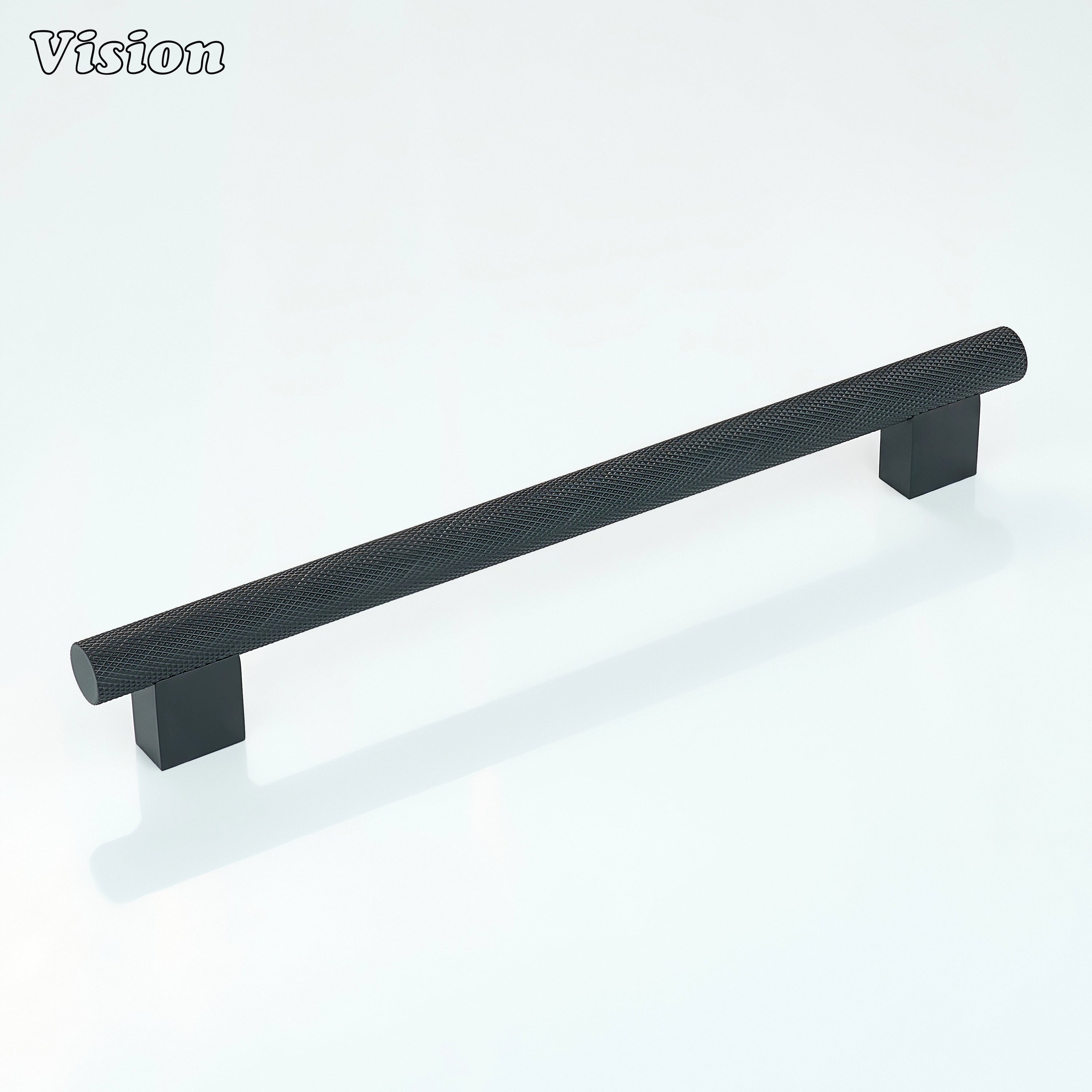 Black knurled brass cabinet handle for kitchen cabinets