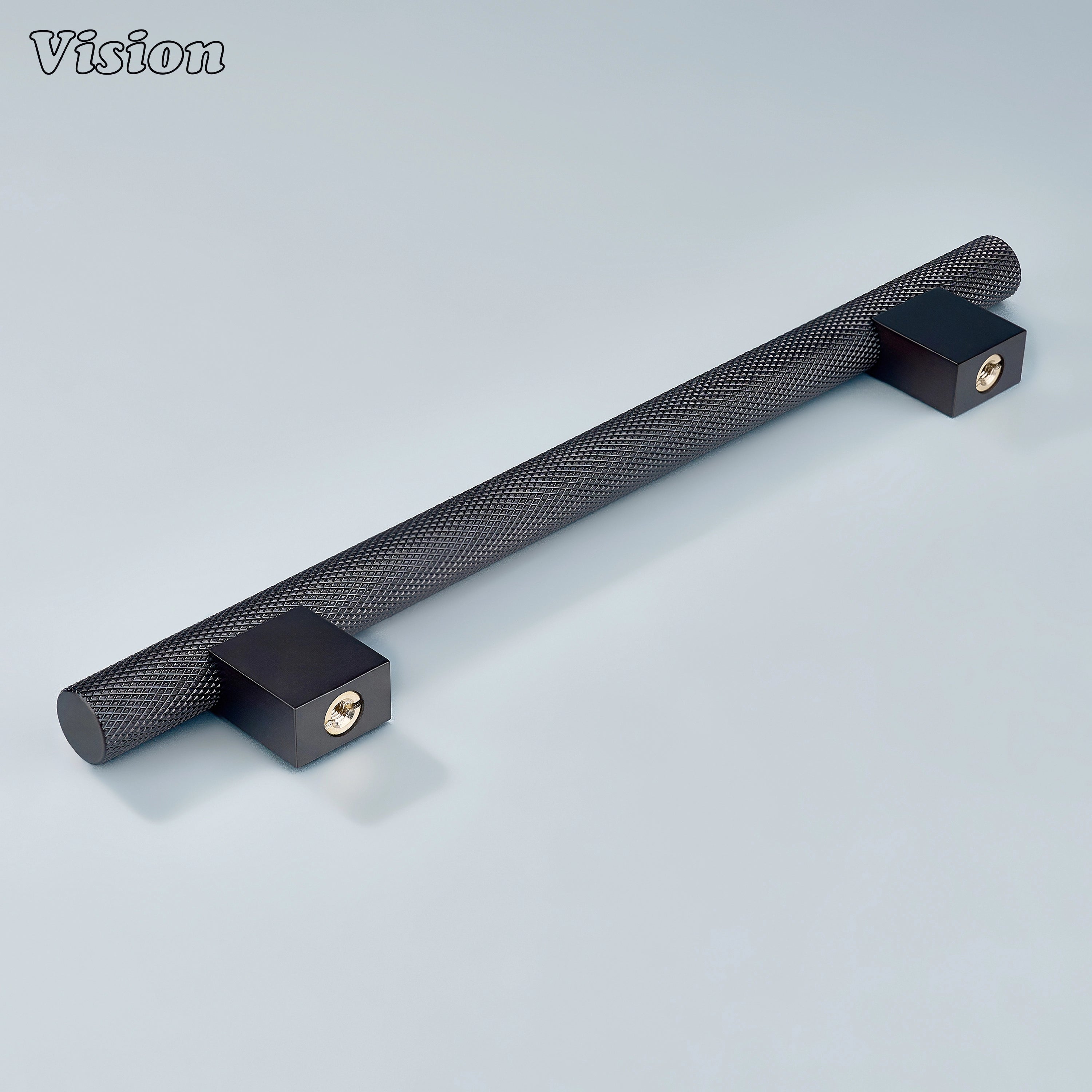 Textured knurled cabinet handle in Oil Rubbed Bronze for storage units