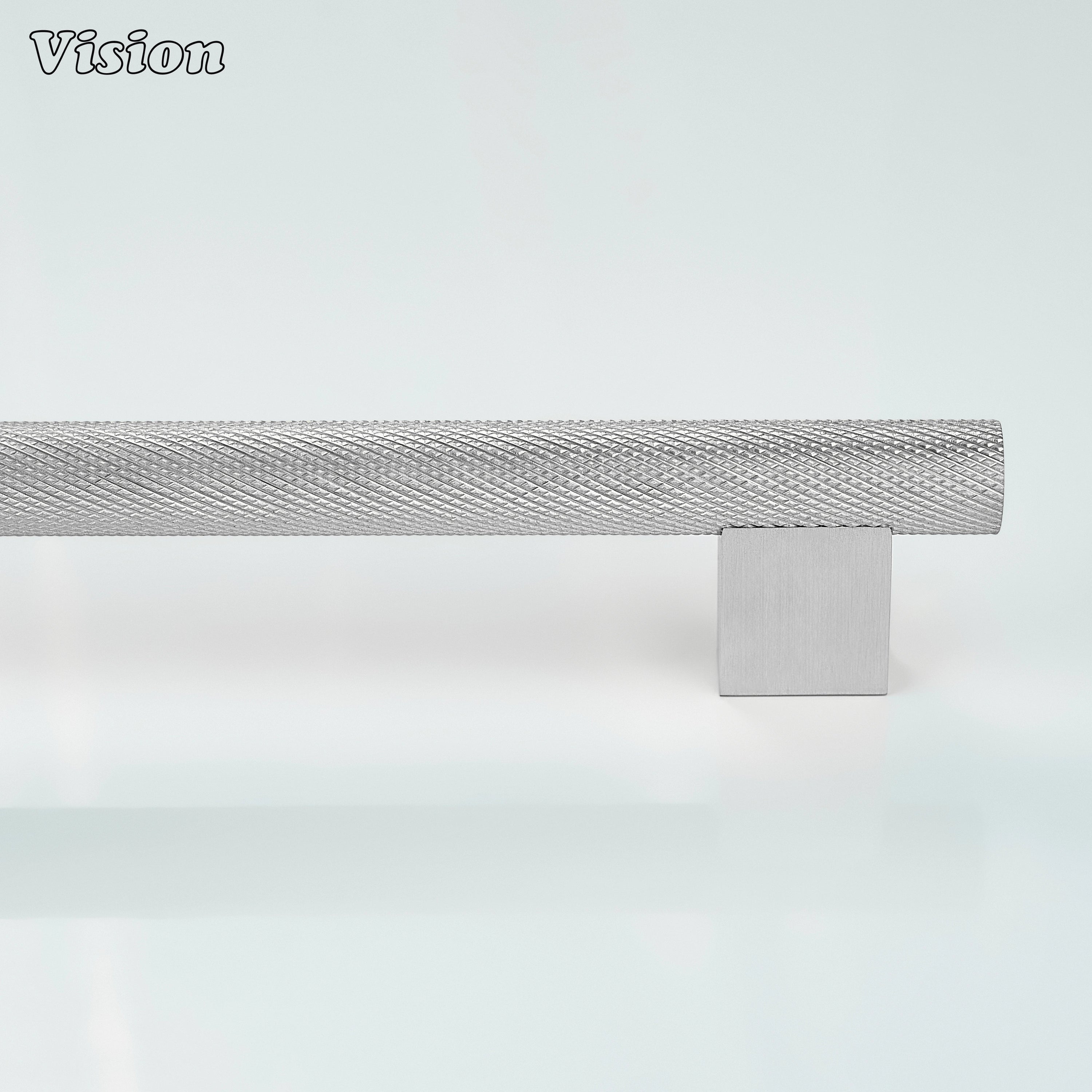 Silver cabinet handle with square legs used on furniture storage