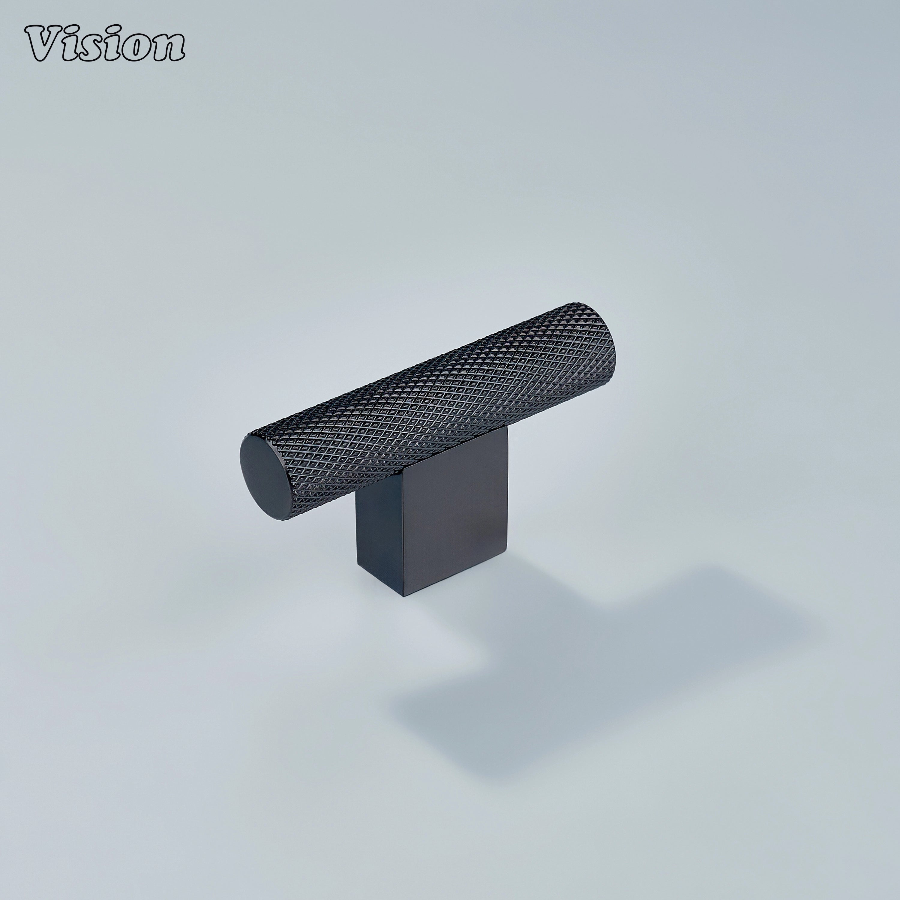 Delta oil rubbed bronze cabinet T-knob with textured grip and squared leg.