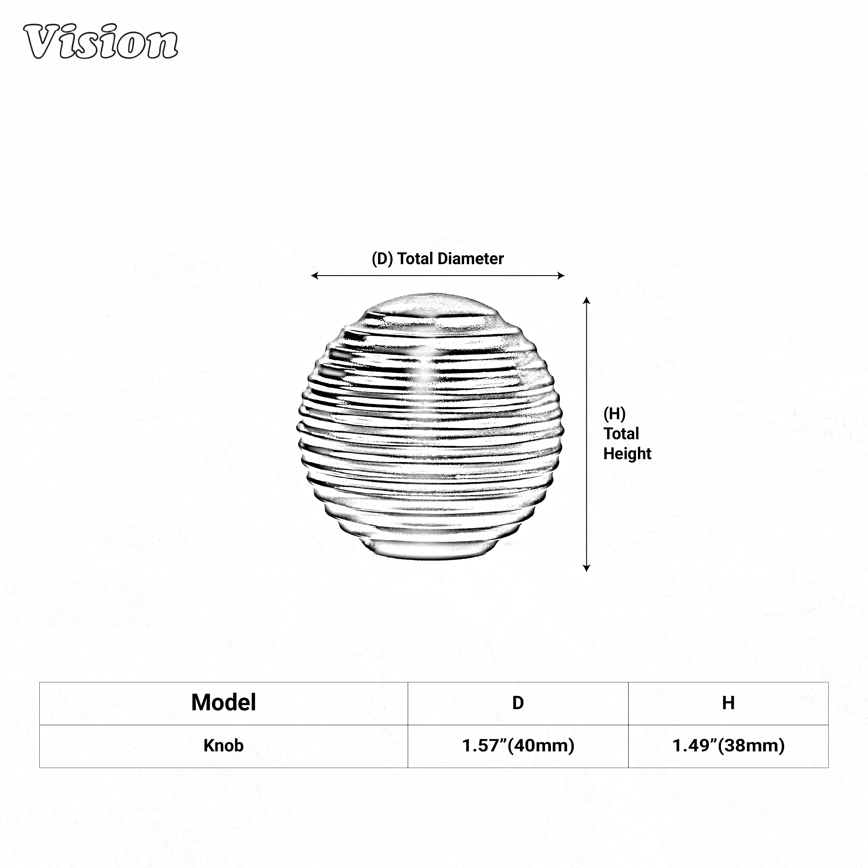 Gunmetal textured round cabinet knob for wardrobes and drawer applications