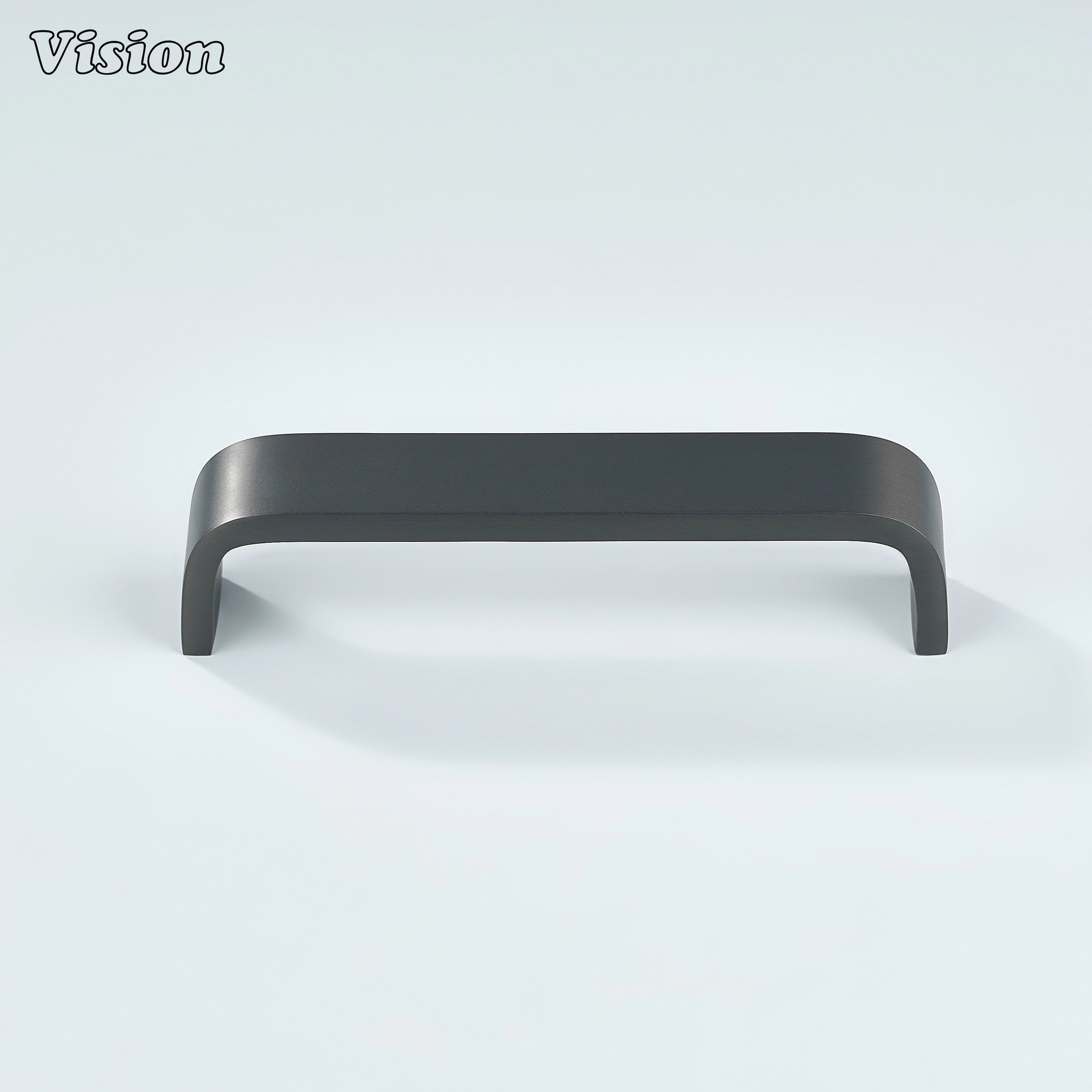 Gunmetal brass cabinet handle with rounded edges for modern furniture