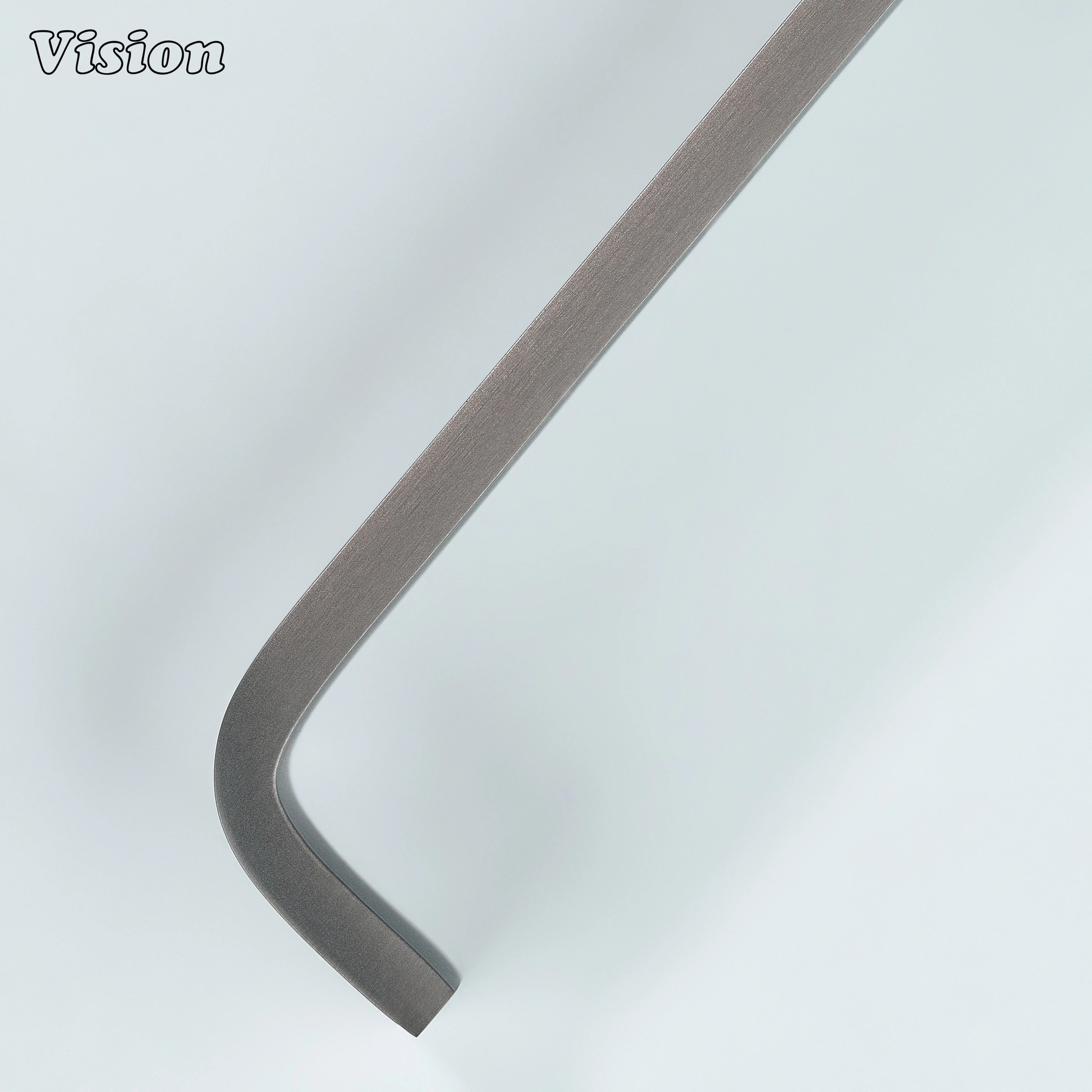 Gunmetal cabinet handle with smooth curved form for furniture