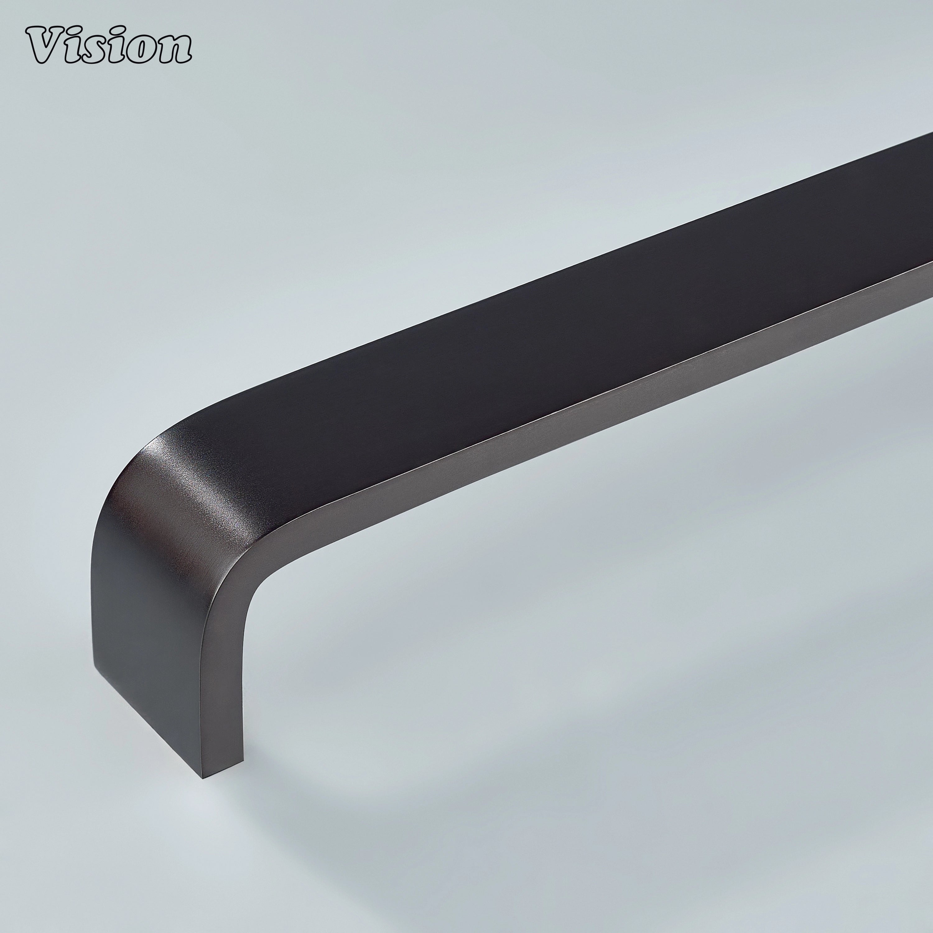 Oil Rubbed Bronze cabinet handle with plain curved bar design for cabinets