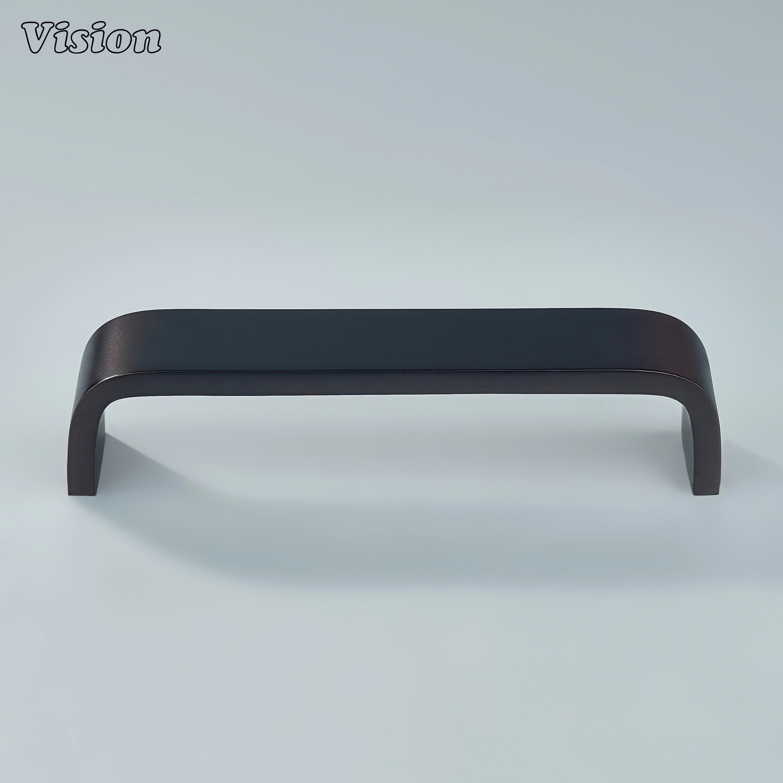 Smooth Oil Rubbed Bronze cabinet handle with wide grip for wardrobes