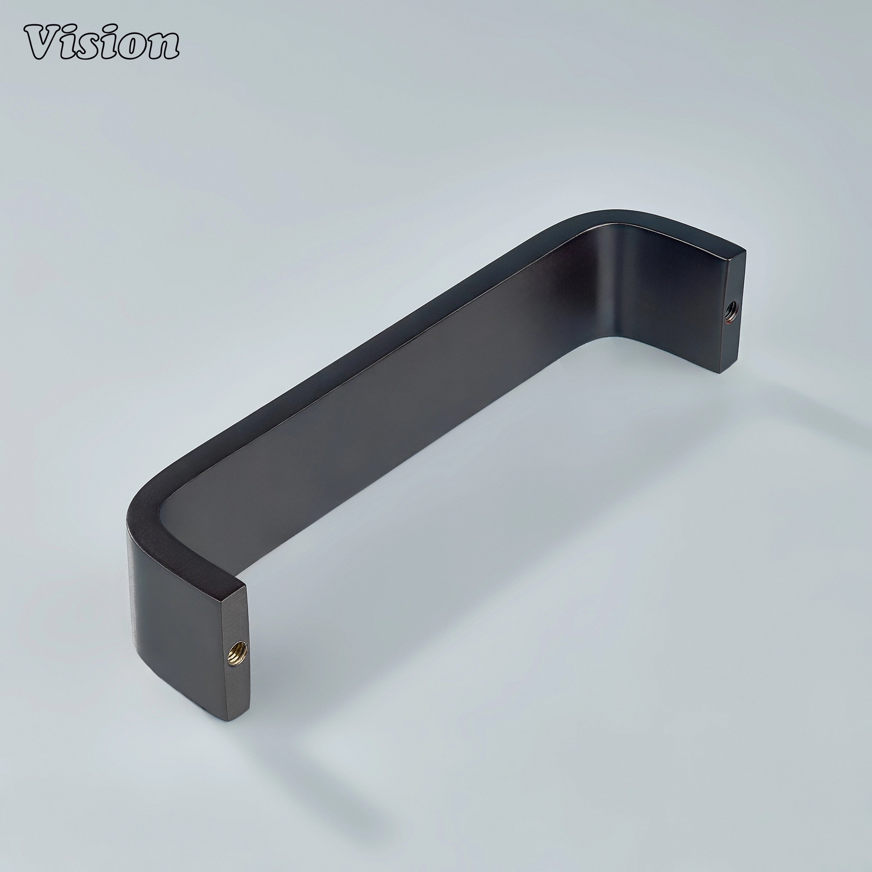 Plain curved Oil Rubbed Bronze cabinet handle designed for drawers