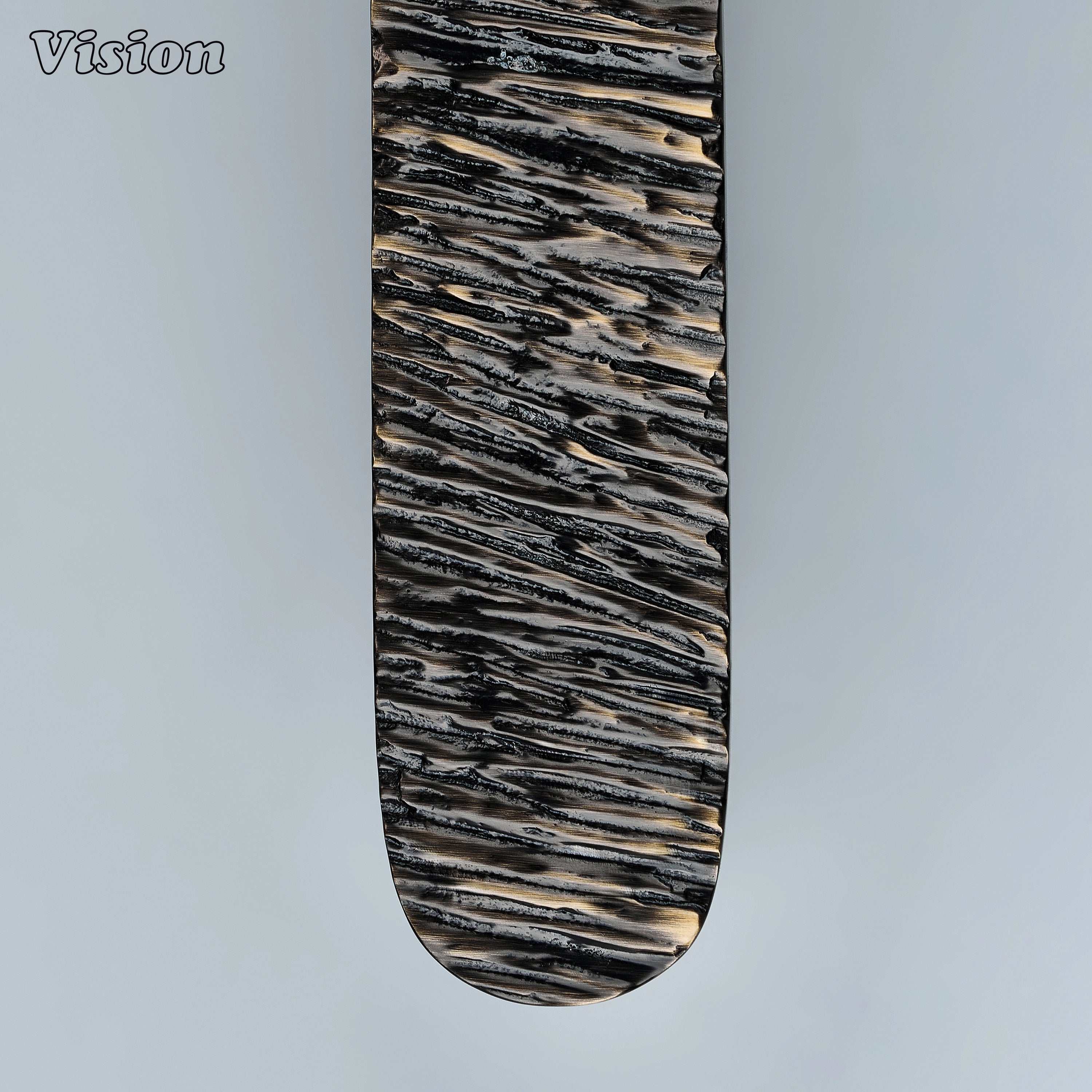 Antique Bronze solid brass half round pull handle with handcrafted cratered texture for cabinet doors and wardrobes.