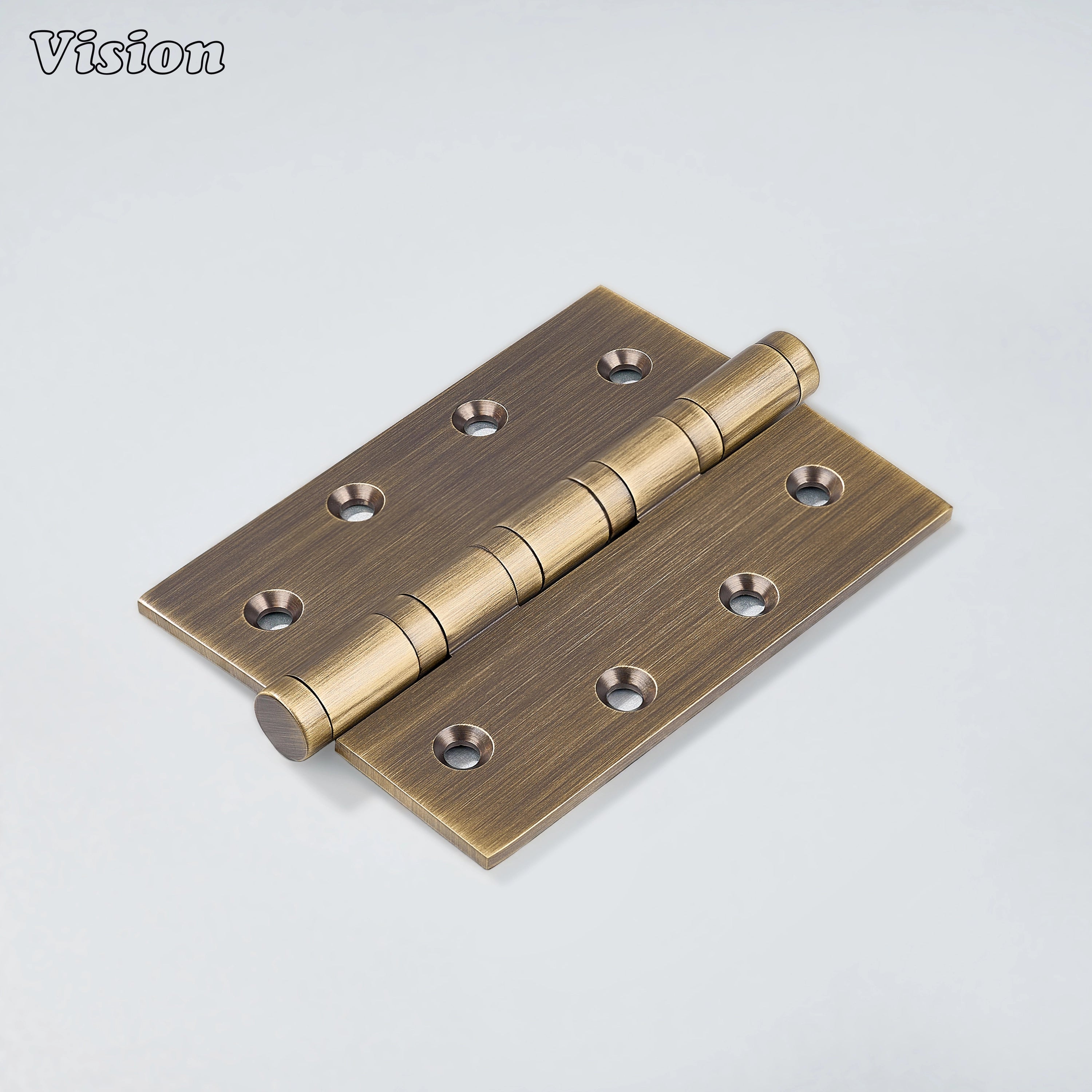 Antique Bronze brass door hinge with plain rectangular profile for interior wooden doors