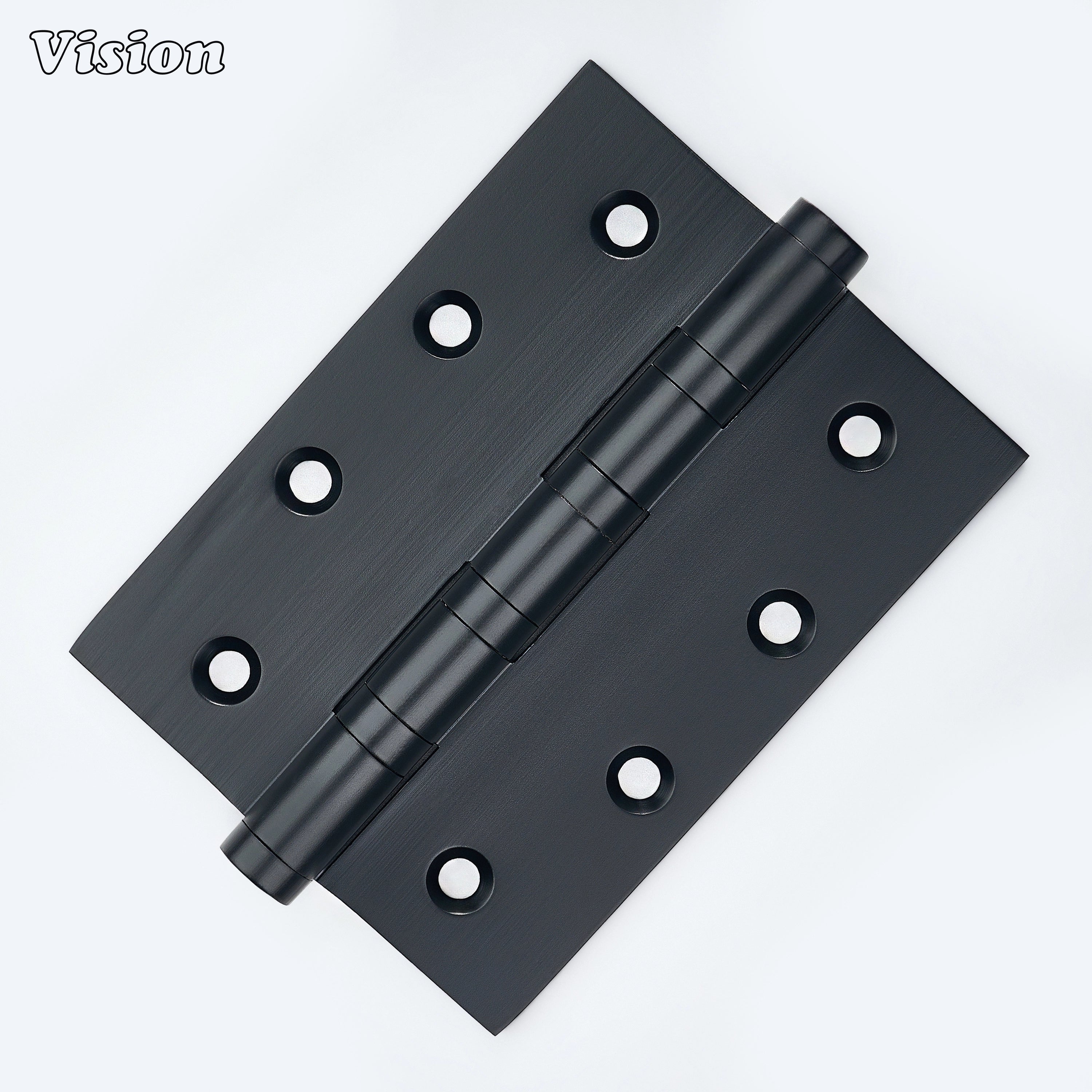 Black bearing brass door hinge featuring smooth rectangular plates for home use