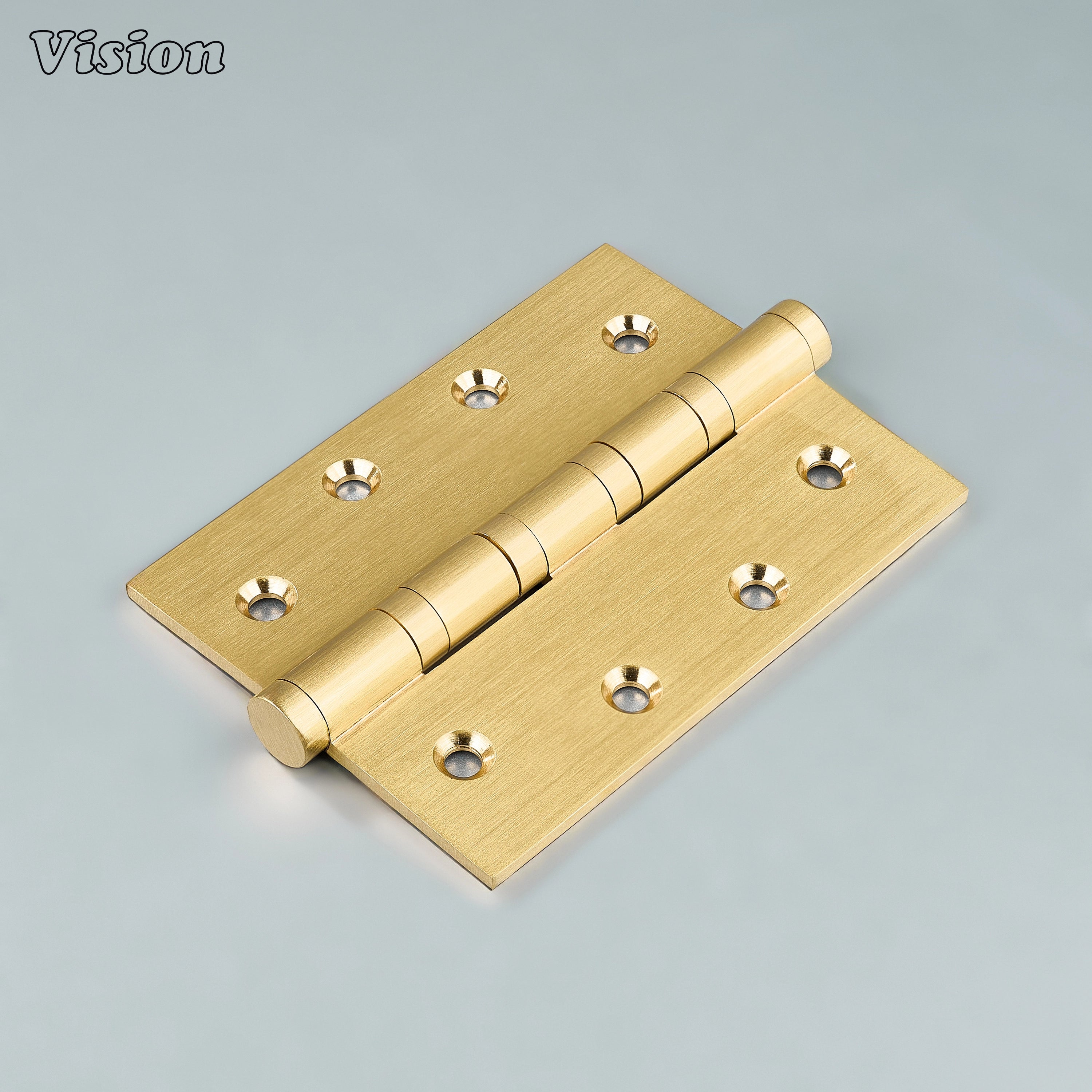 Eterna Bearing Brass Rectangle Door Hinges - Gold