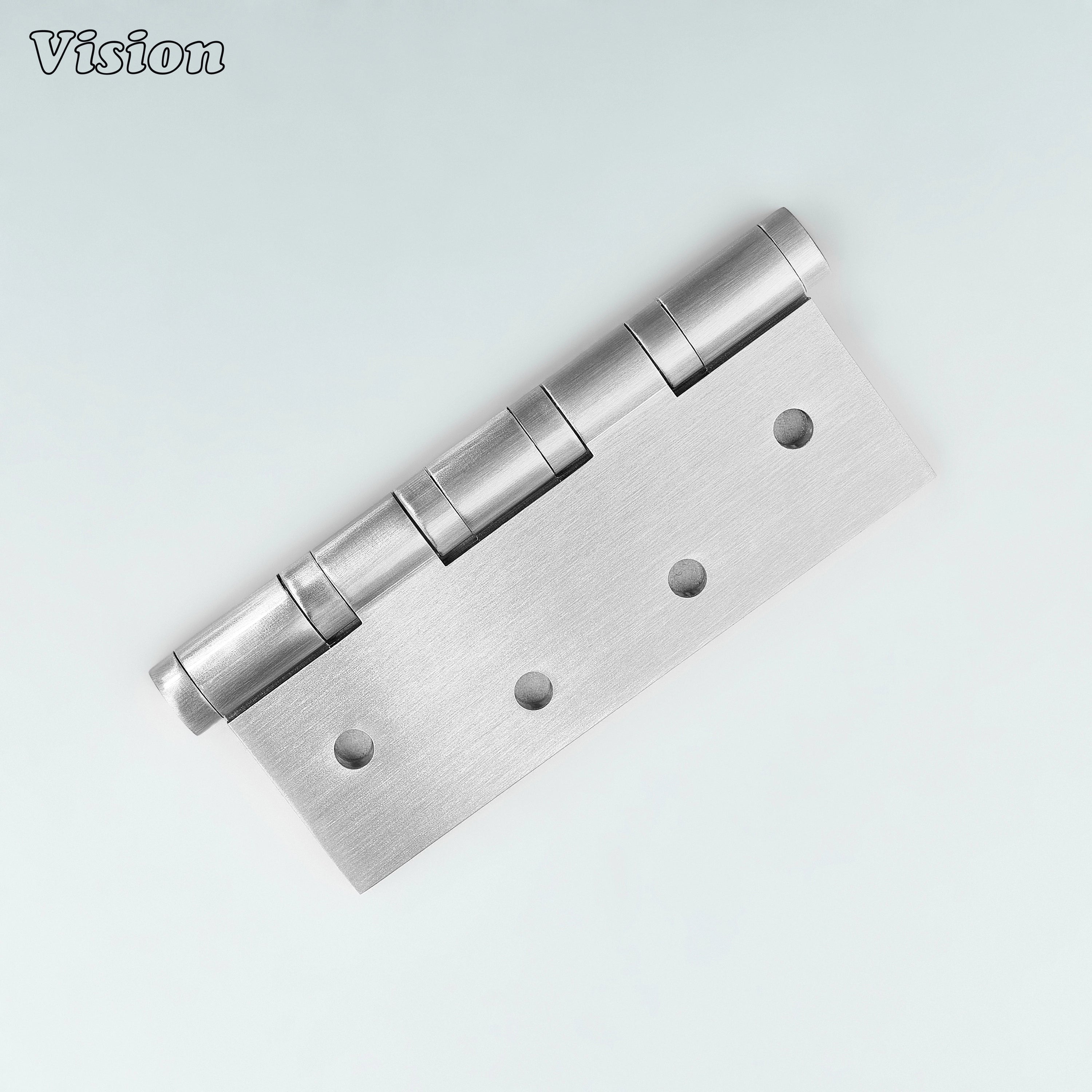 Silver plain profile brass door hinge for furniture and wardrobe doors