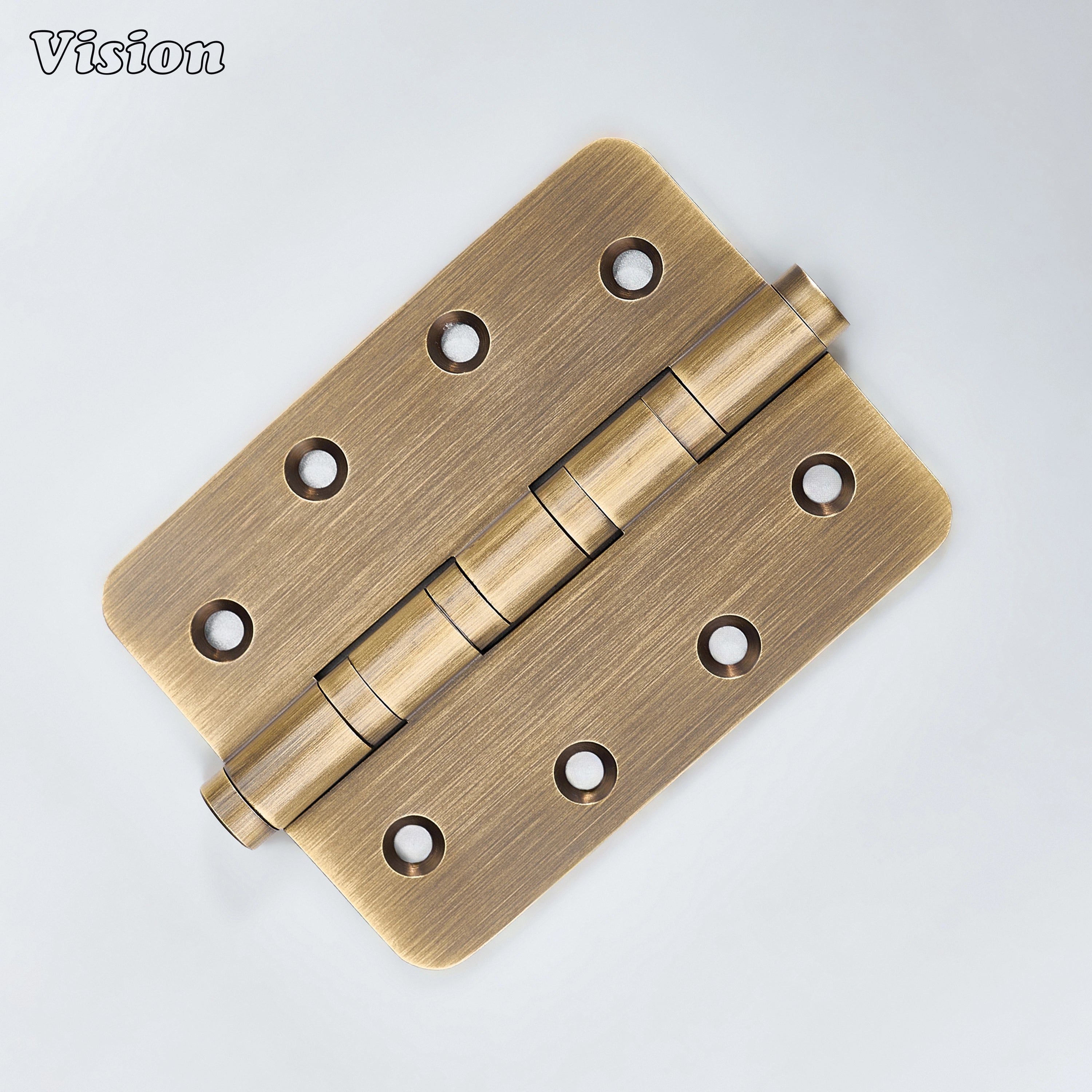 Plain Antique Bronze brass door hinge with smooth bearing barrel for cupboards