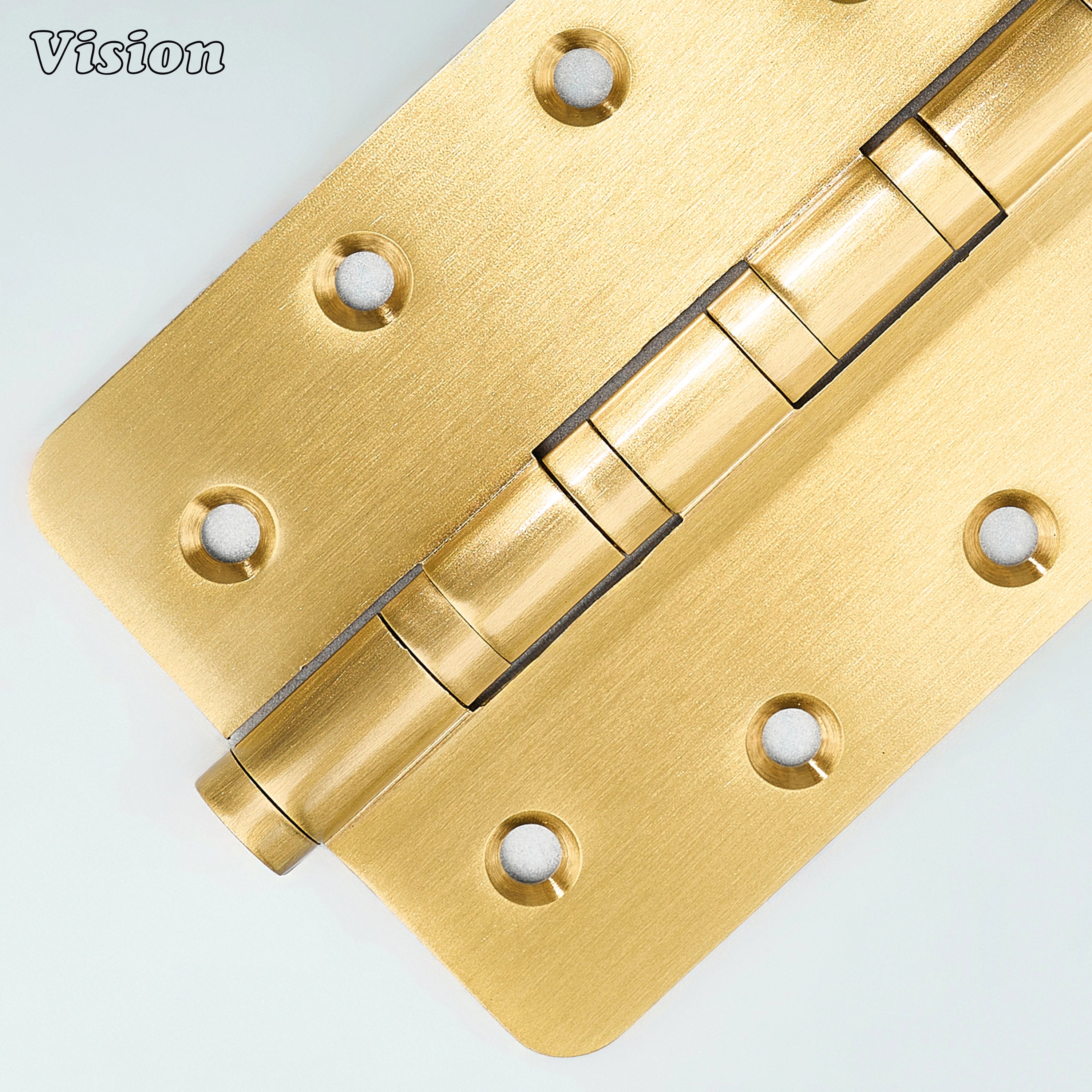 Rounded corner Gold brass door hinge with bearing design for furniture doors